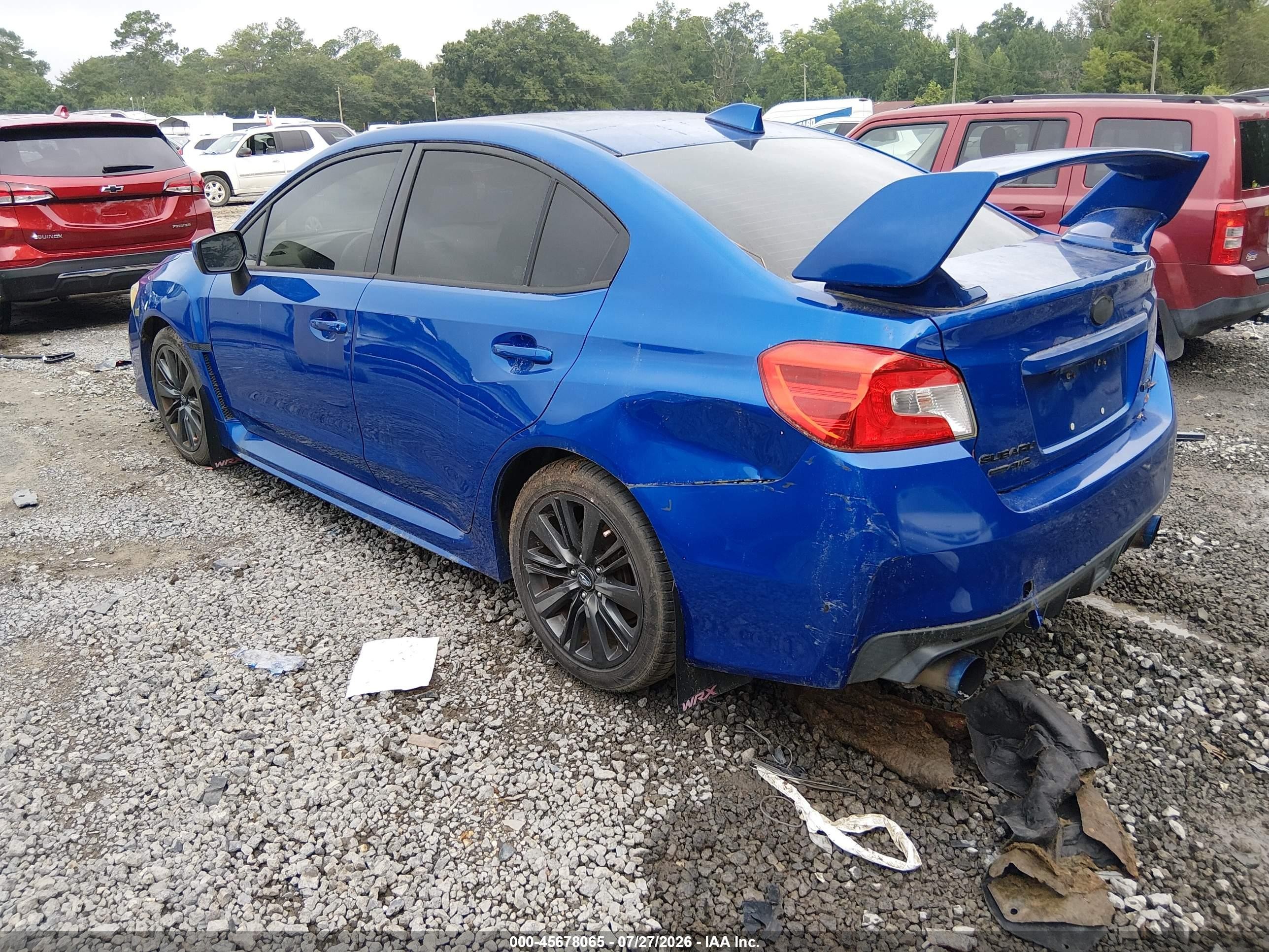 2015 Subaru Wrx   Blue vin: JF1VA1A60F9816812
