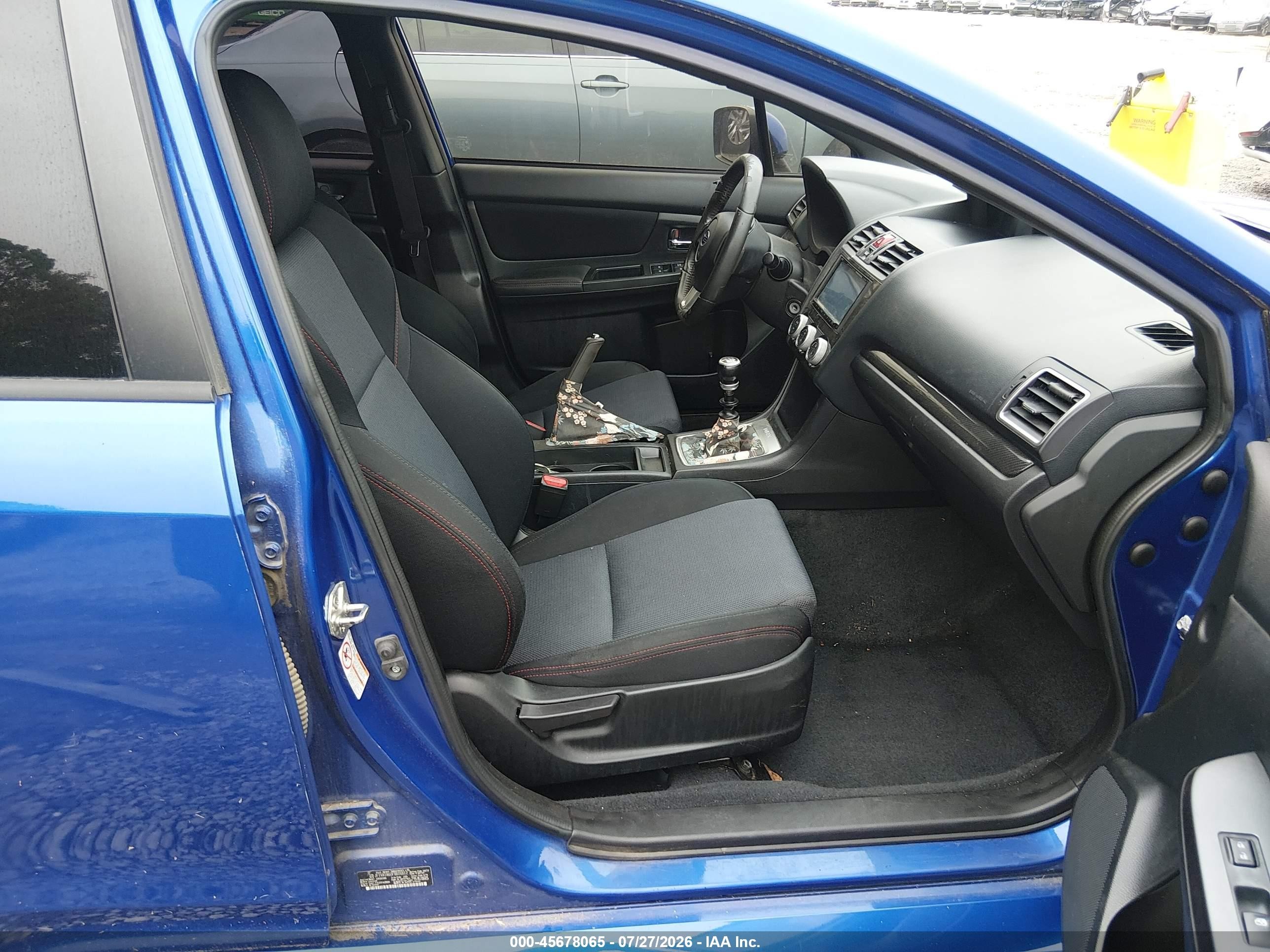 2015 Subaru Wrx   Blue vin: JF1VA1A60F9816812