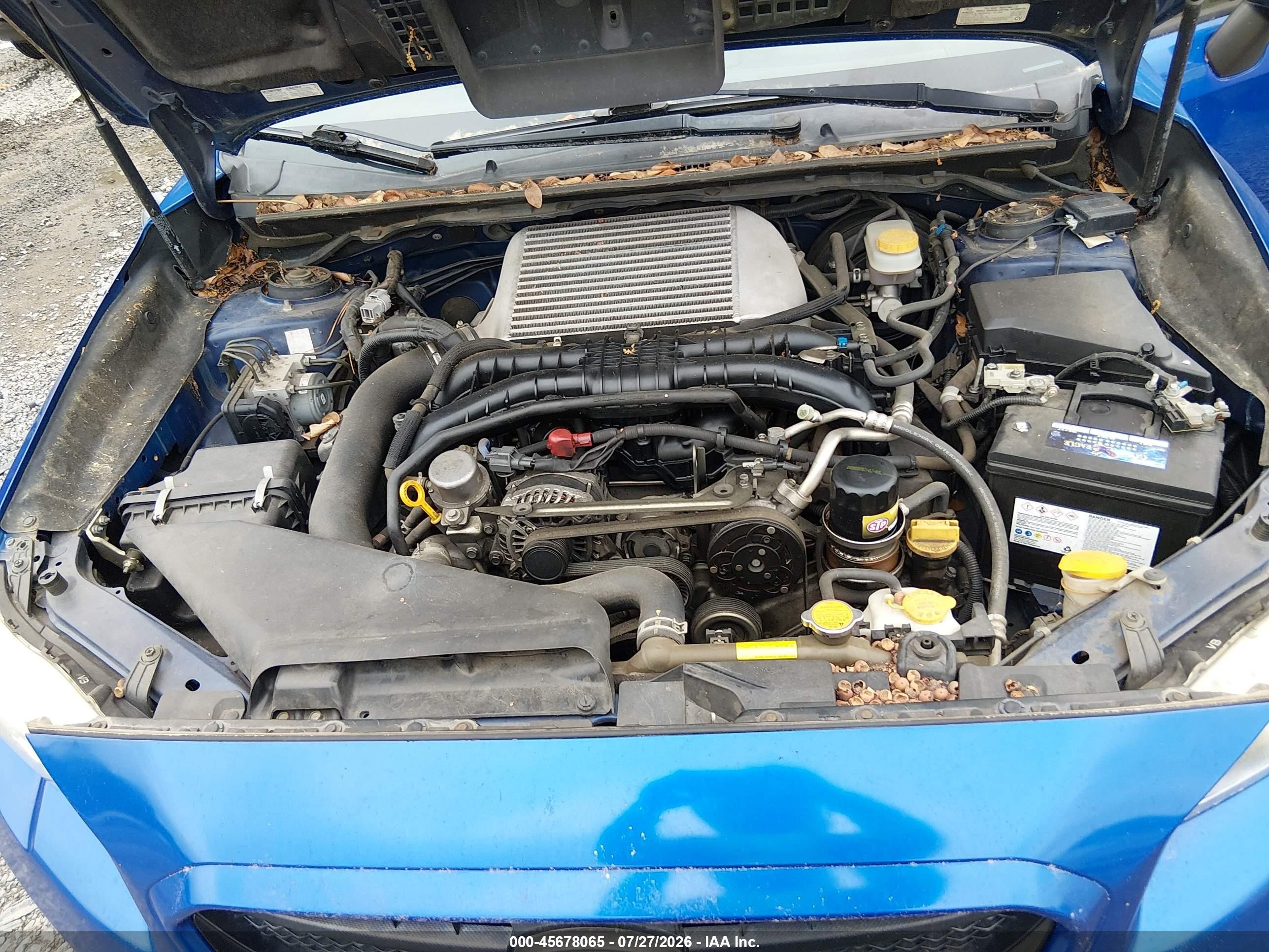 2015 Subaru Wrx   Blue vin: JF1VA1A60F9816812
