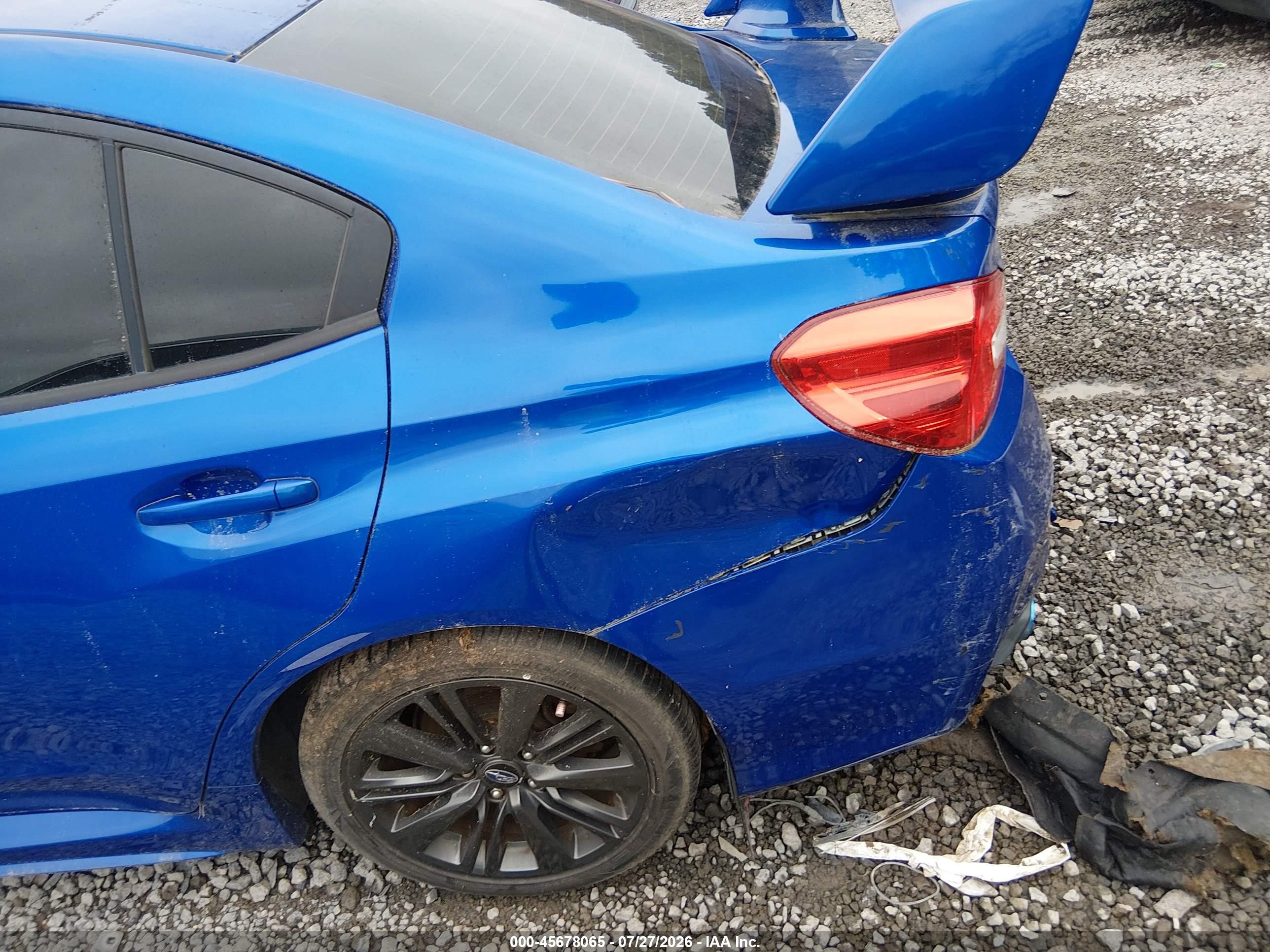 2015 Subaru Wrx   Blue vin: JF1VA1A60F9816812