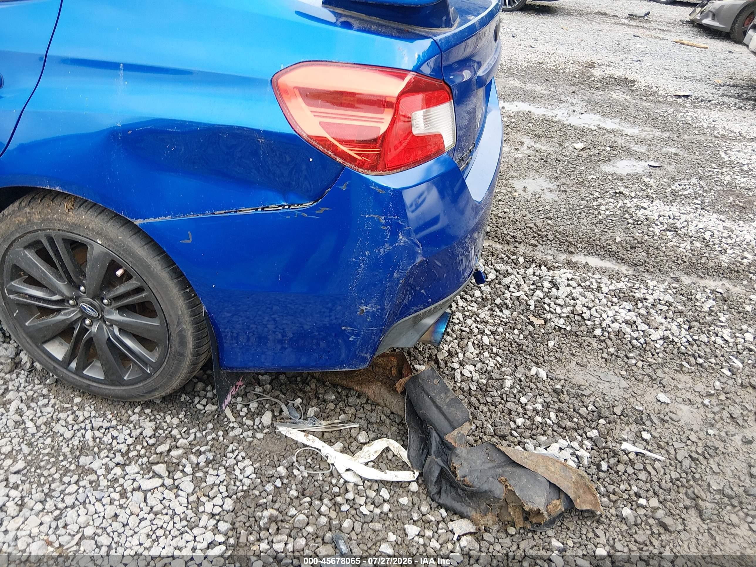 2015 Subaru Wrx   Blue vin: JF1VA1A60F9816812