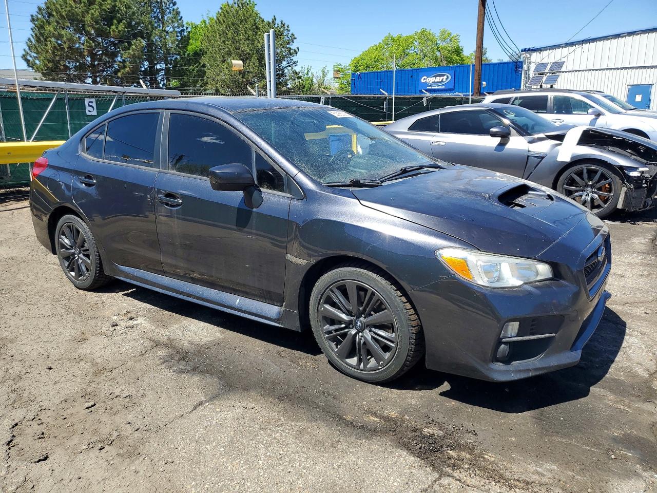 2015 Subaru Wrx Gray vin: JF1VA1A60F9826823