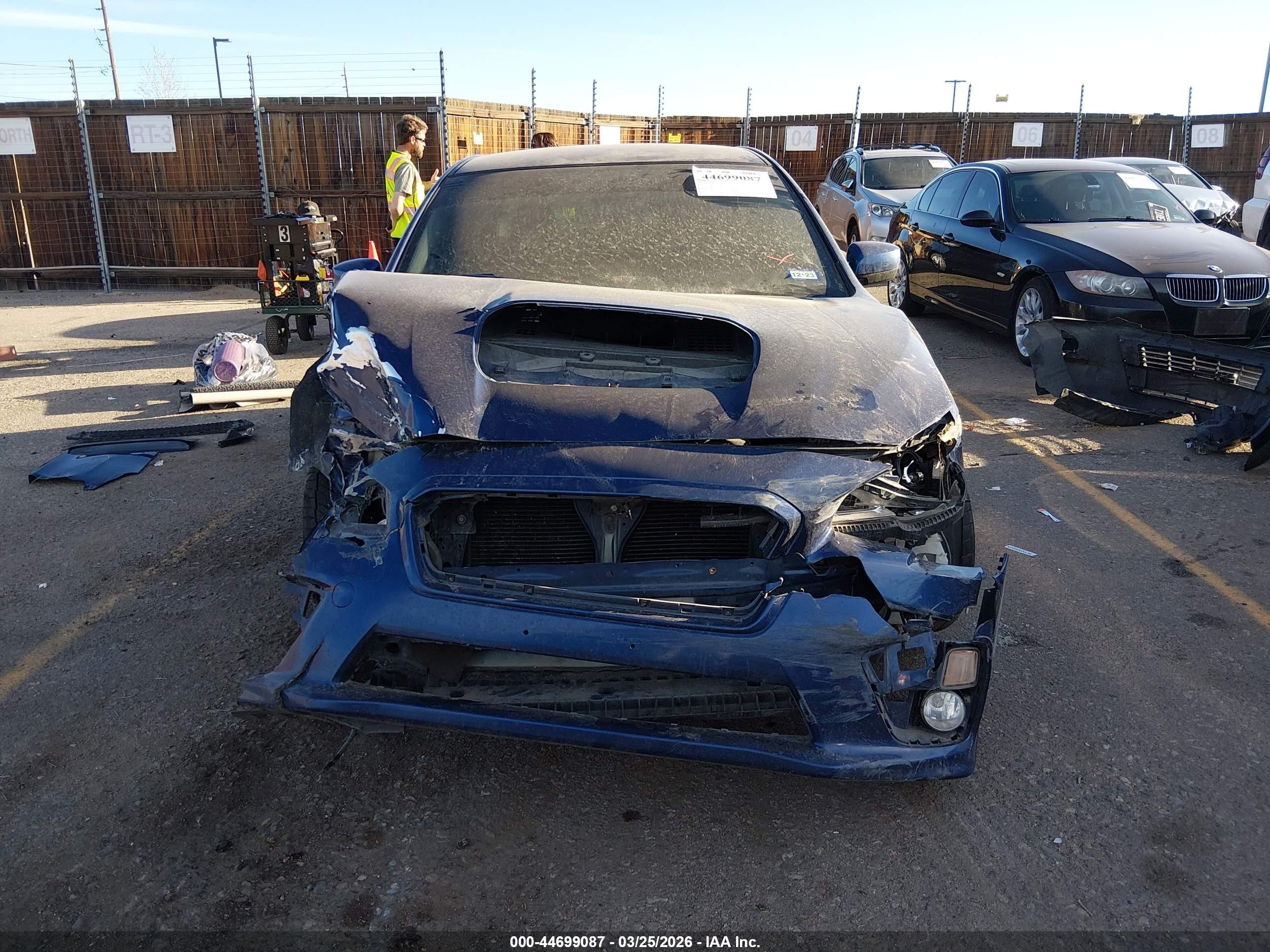 2015 Subaru Wrx Синий vin: JF1VA1A60F9835599