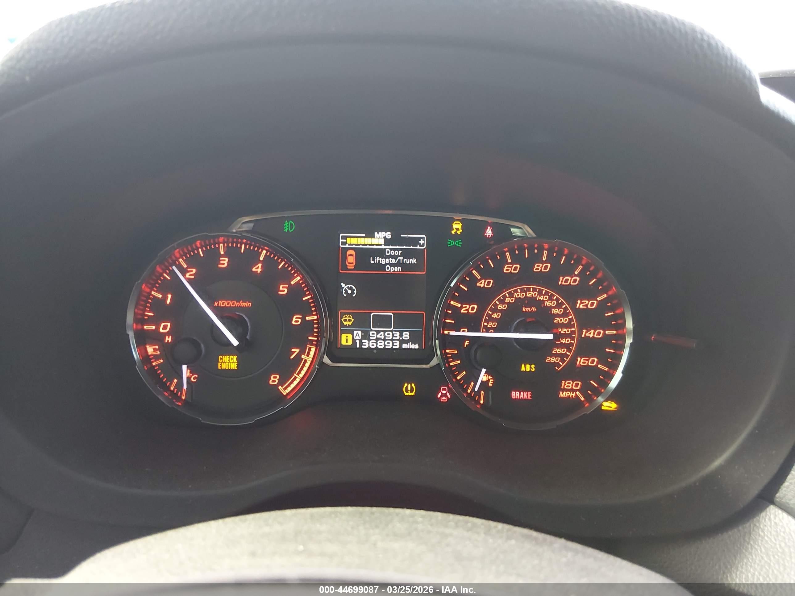 2015 Subaru Wrx Синий vin: JF1VA1A60F9835599