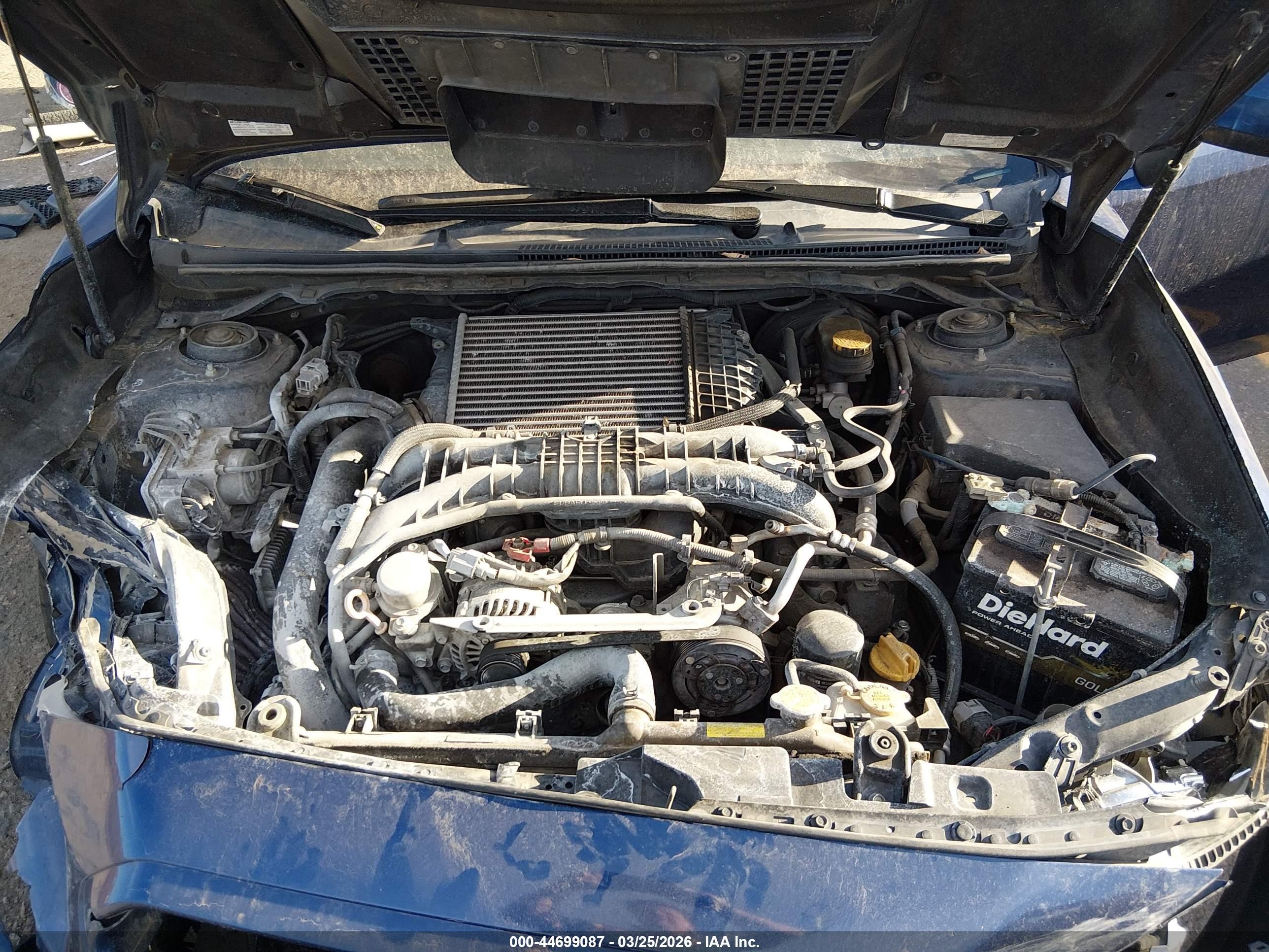 2015 Subaru Wrx Синий vin: JF1VA1A60F9835599