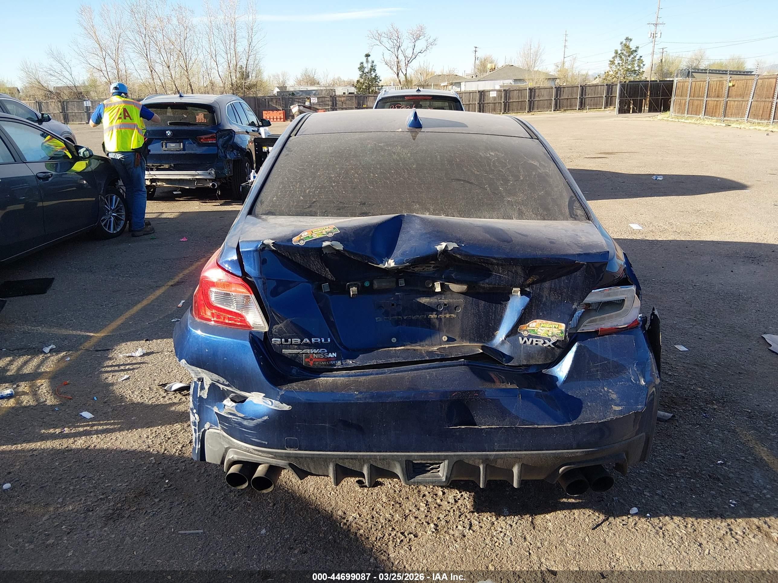 2015 Subaru Wrx Синий vin: JF1VA1A60F9835599