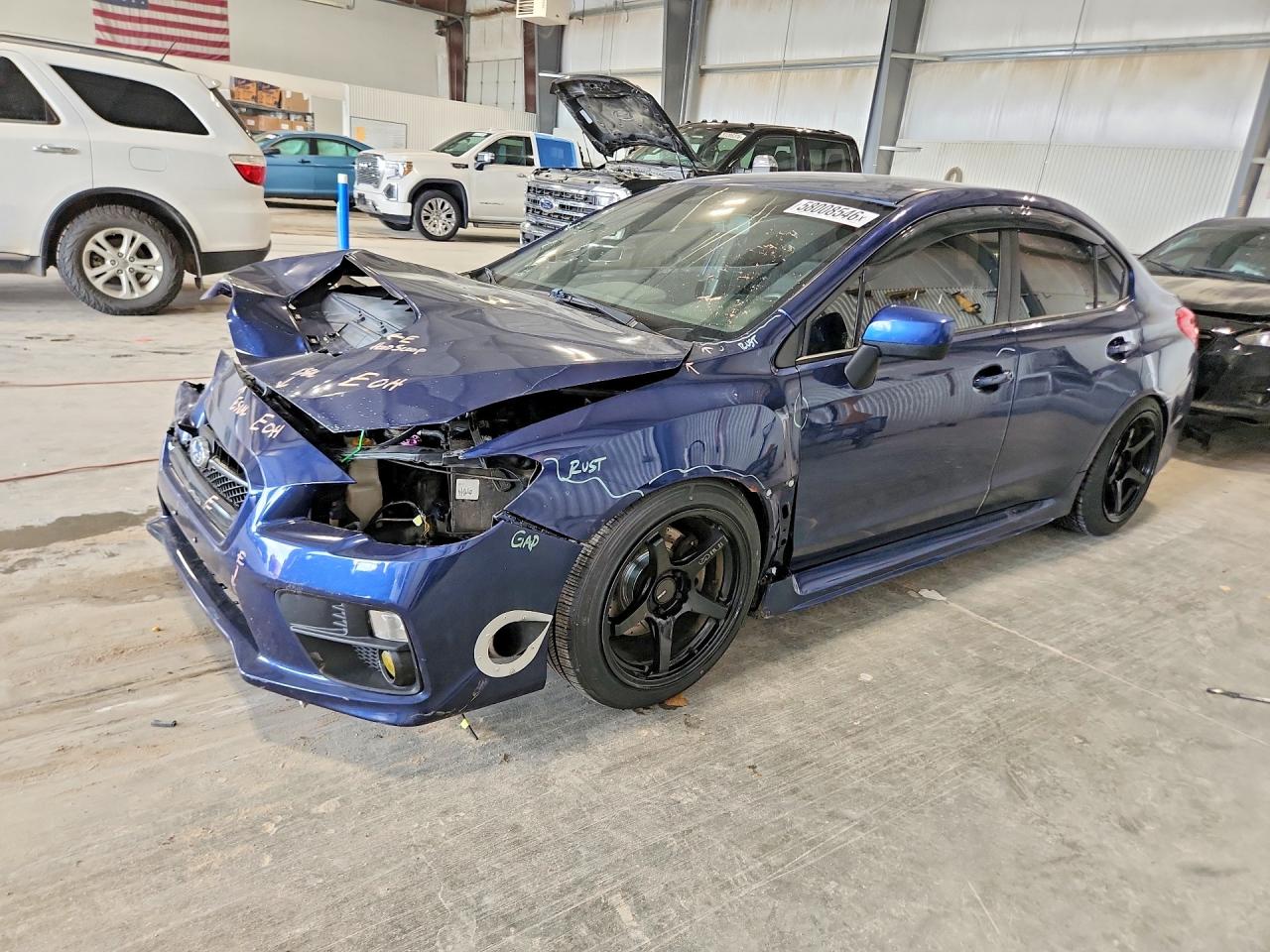 2015 Subaru Wrx Blue vin: JF1VA1A61F9814261