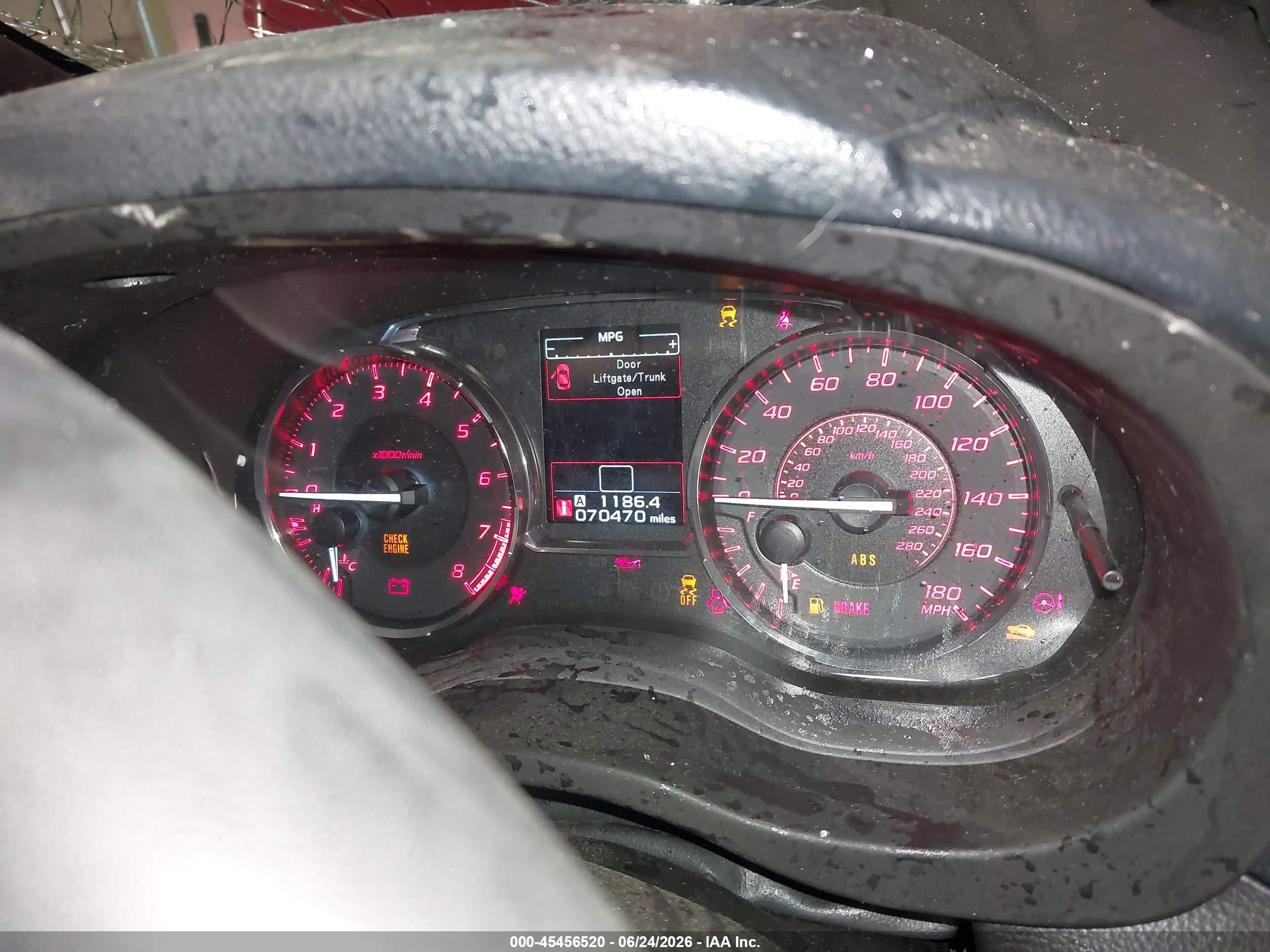 2015 Subaru Wrx   Red vin: JF1VA1A61F9814714