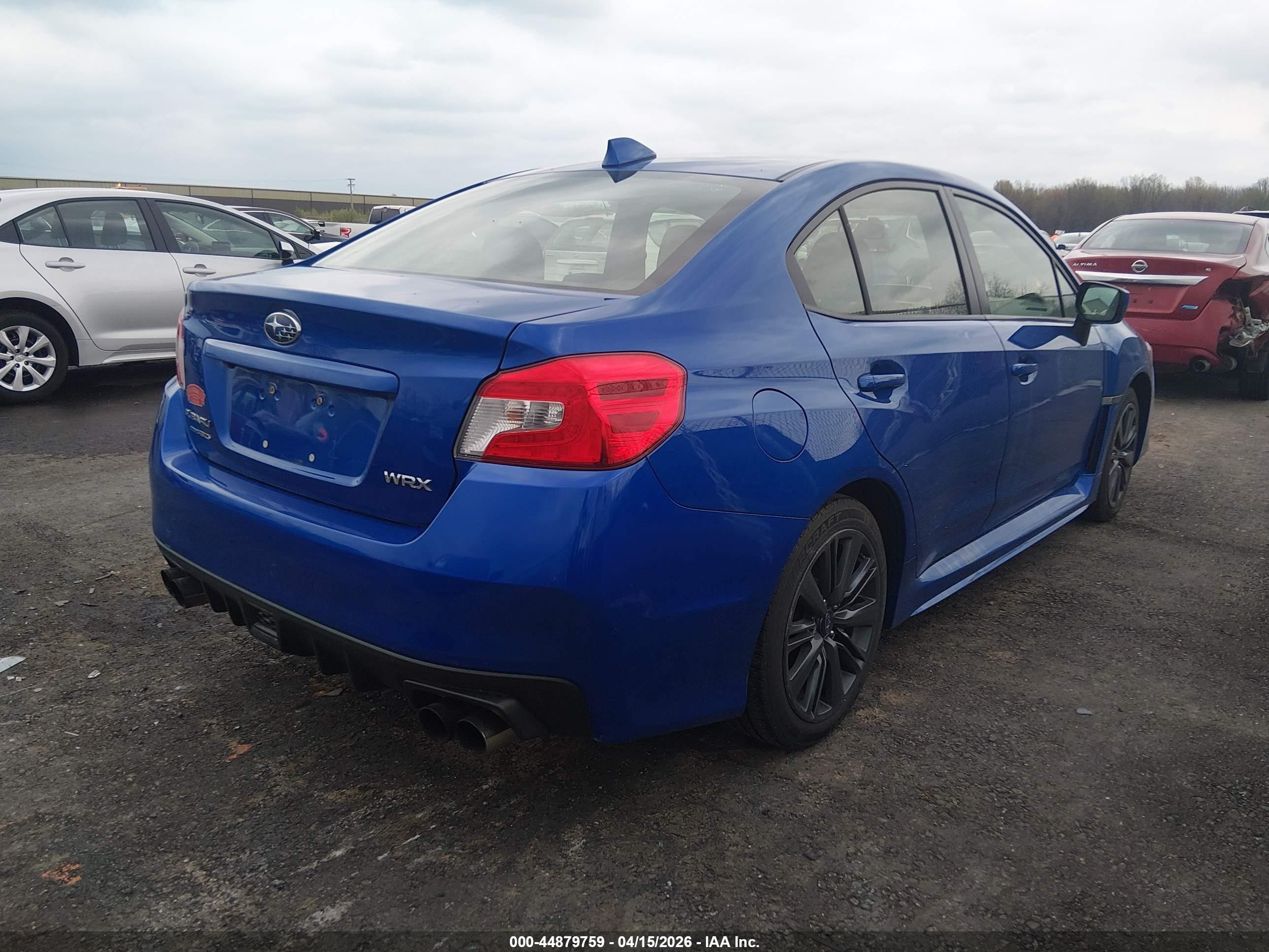 2015 Subaru Wrx   Blue vin: JF1VA1A61F9834963