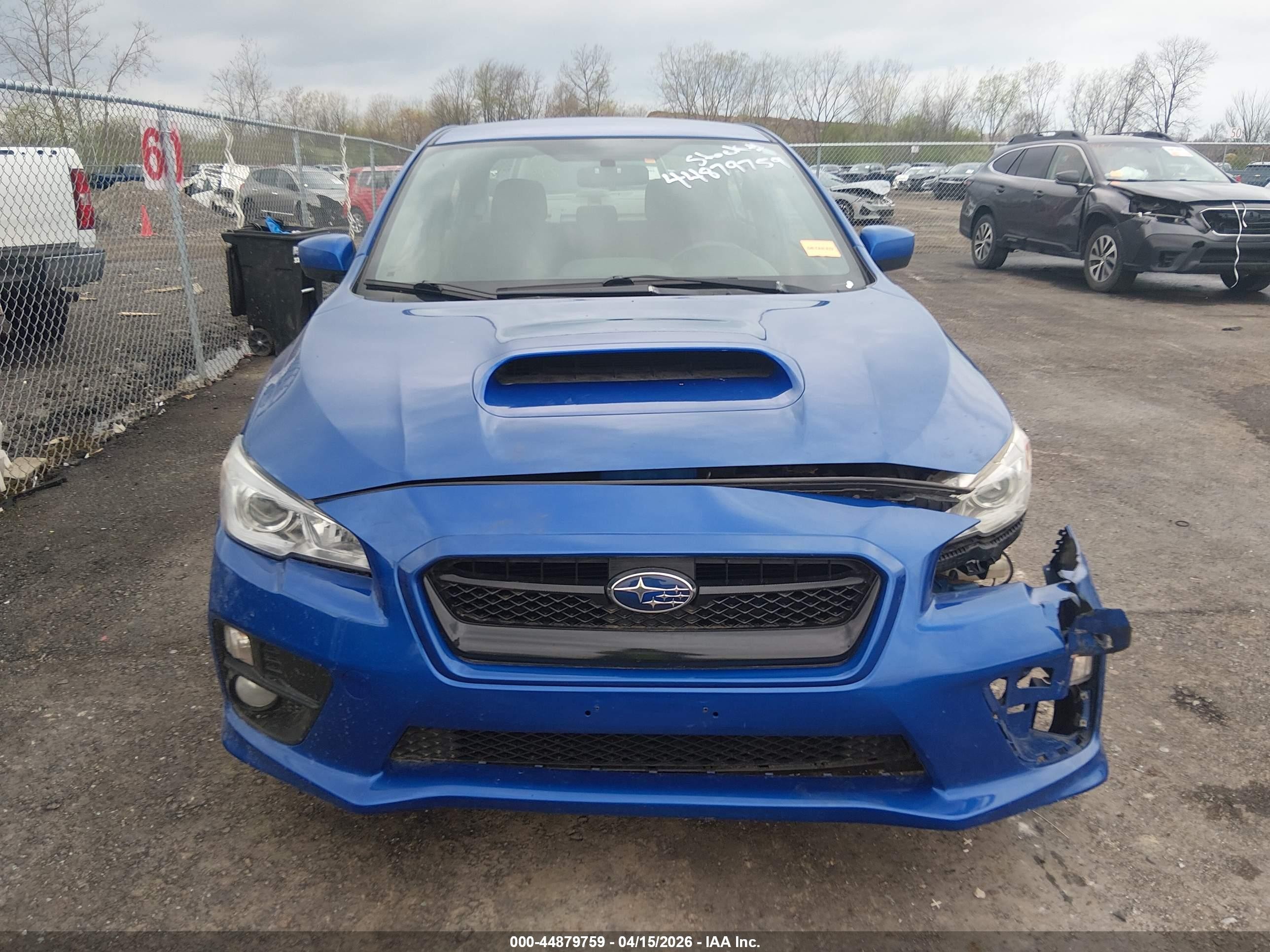 2015 Subaru Wrx   Blue vin: JF1VA1A61F9834963