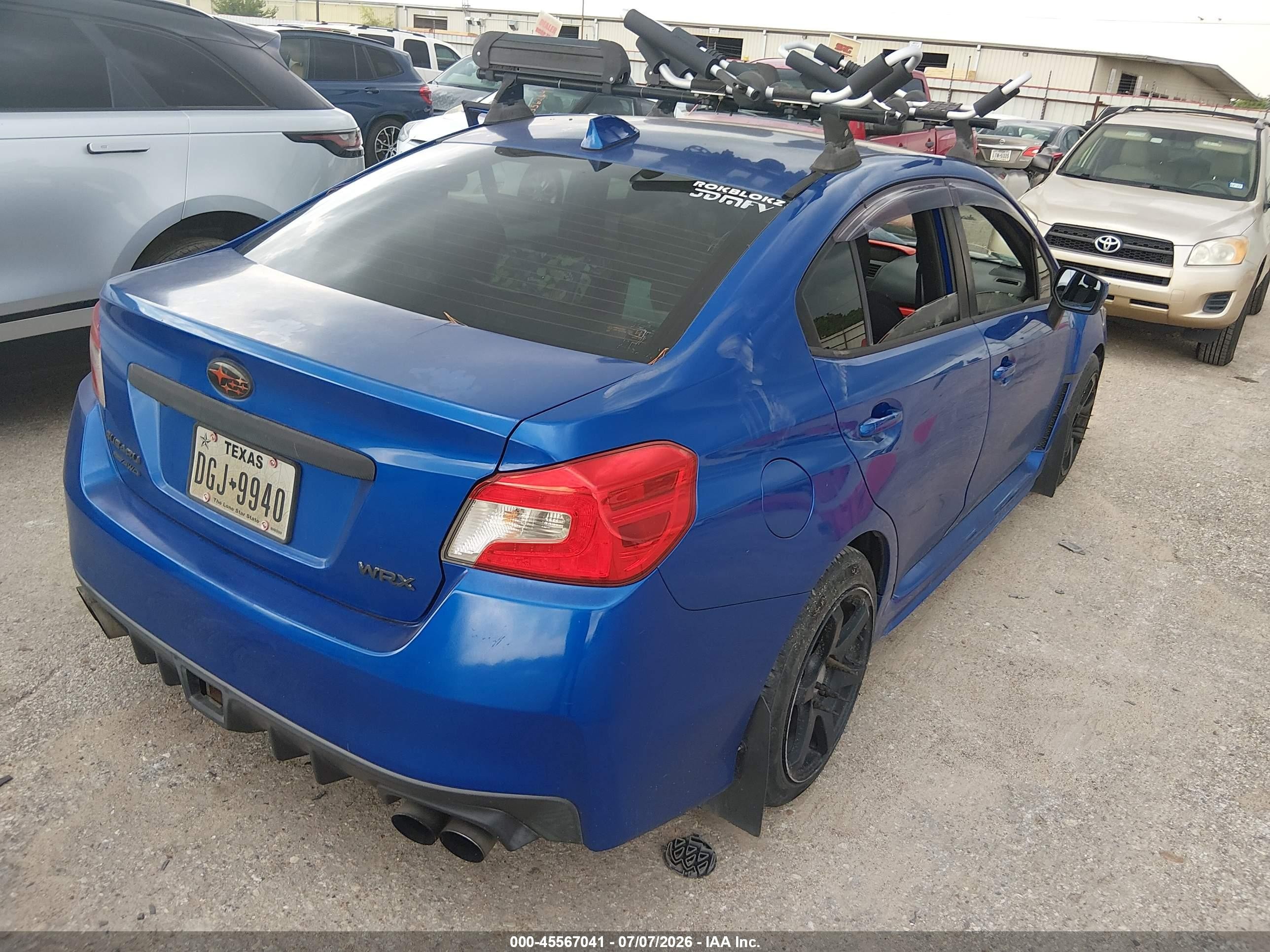 2015 Subaru Wrx   Blue vin: JF1VA1A62F9803236