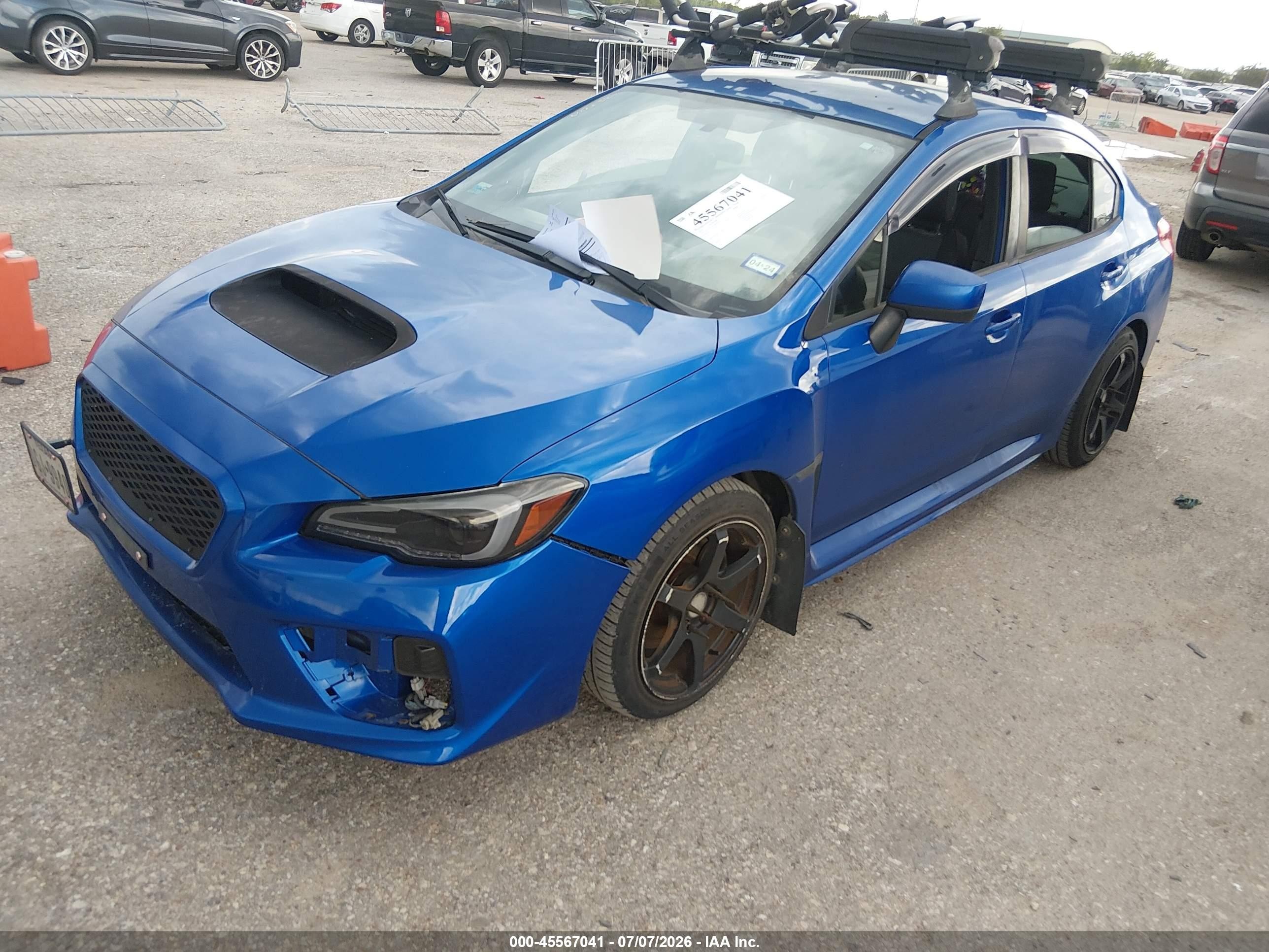 2015 Subaru Wrx   Blue vin: JF1VA1A62F9803236