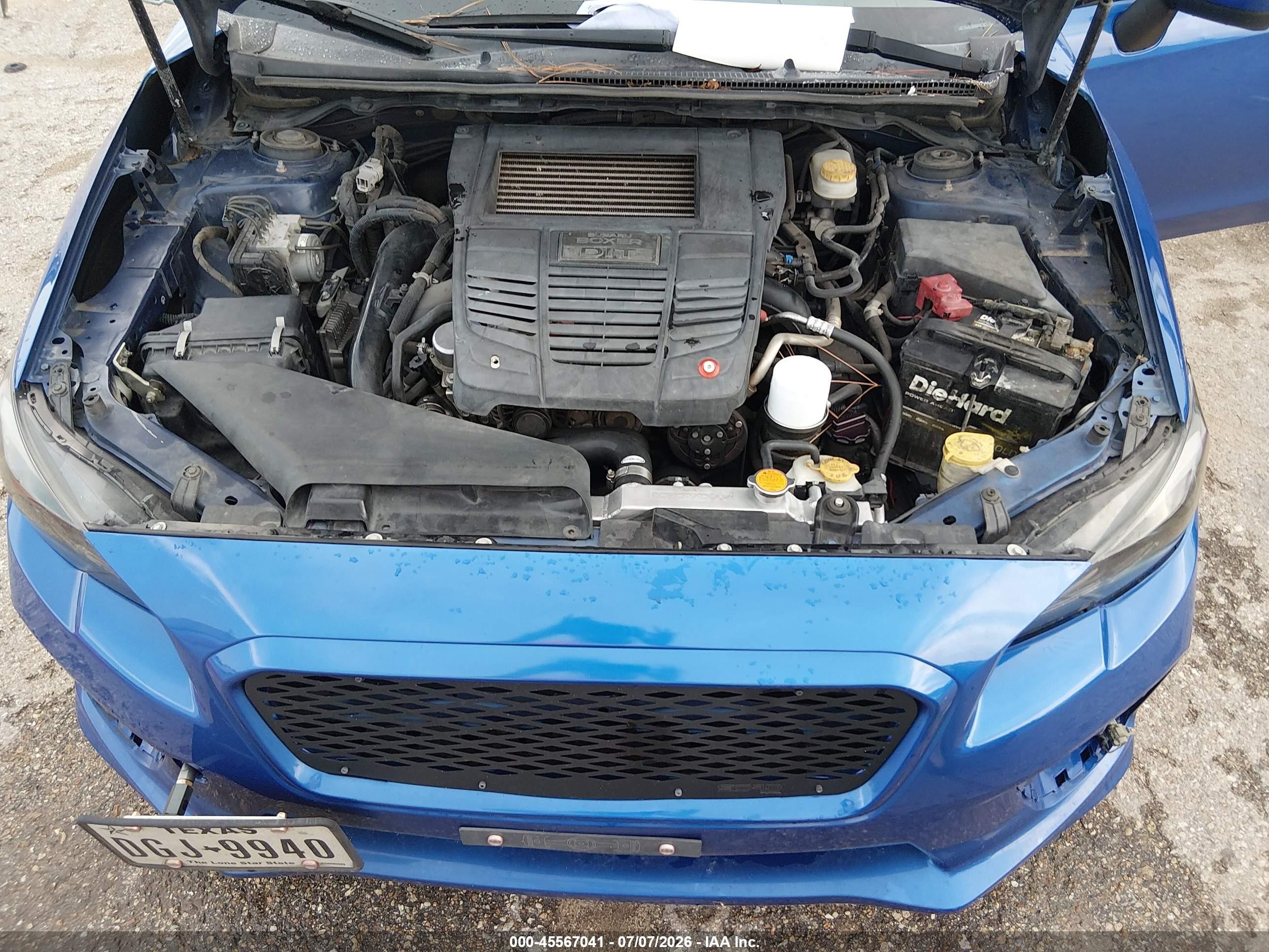 2015 Subaru Wrx   Blue vin: JF1VA1A62F9803236