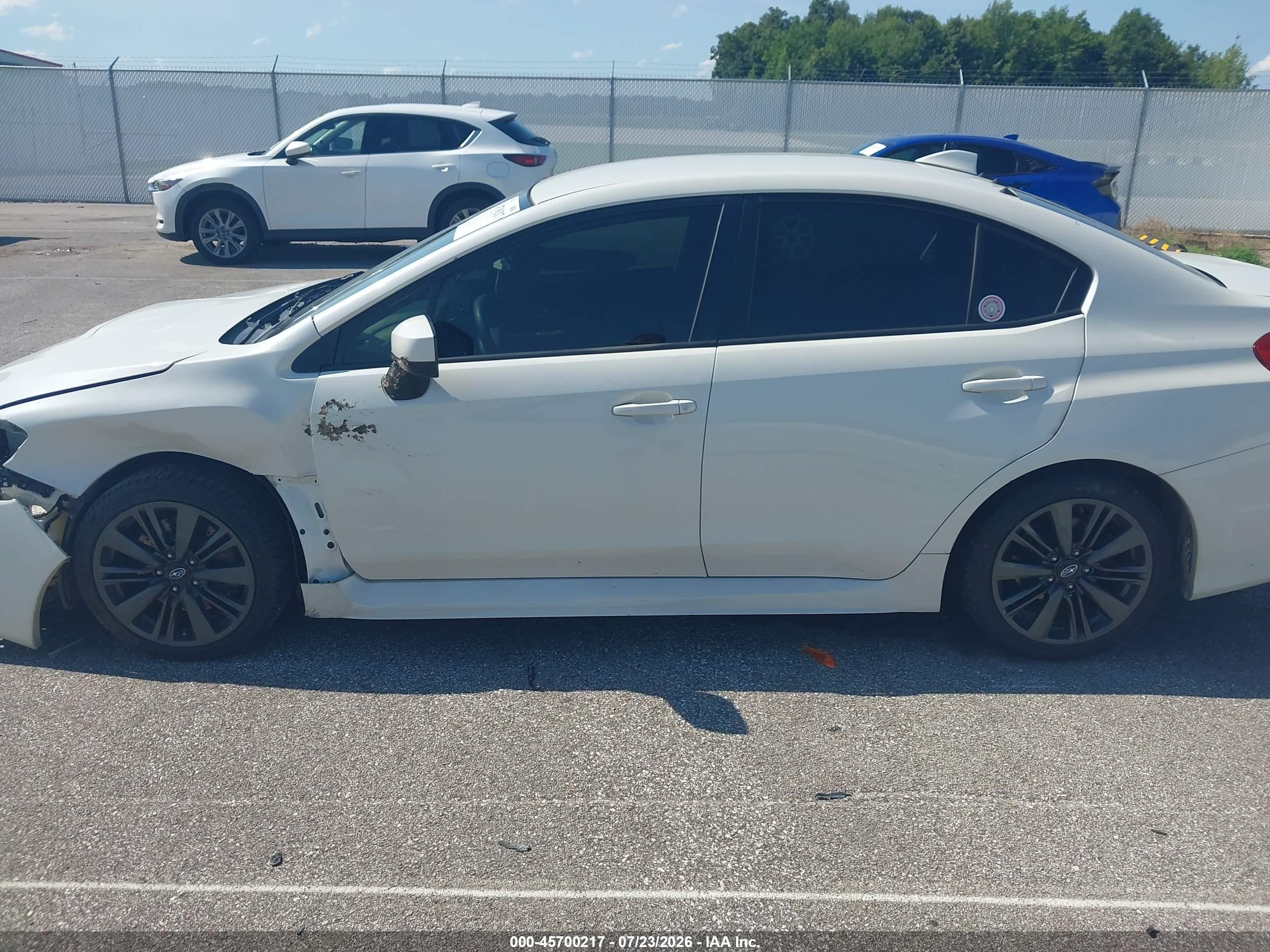 2015 Subaru Wrx   White vin: JF1VA1A62F9834499