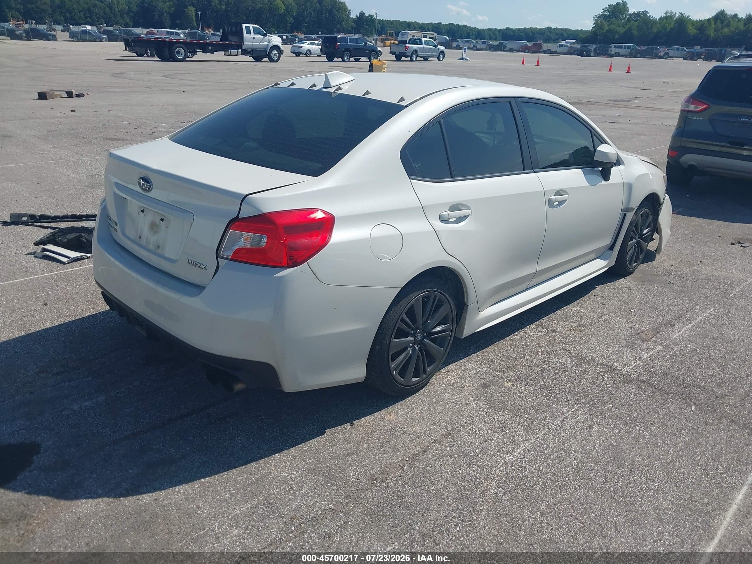 2015 Subaru Wrx   White vin: JF1VA1A62F9834499