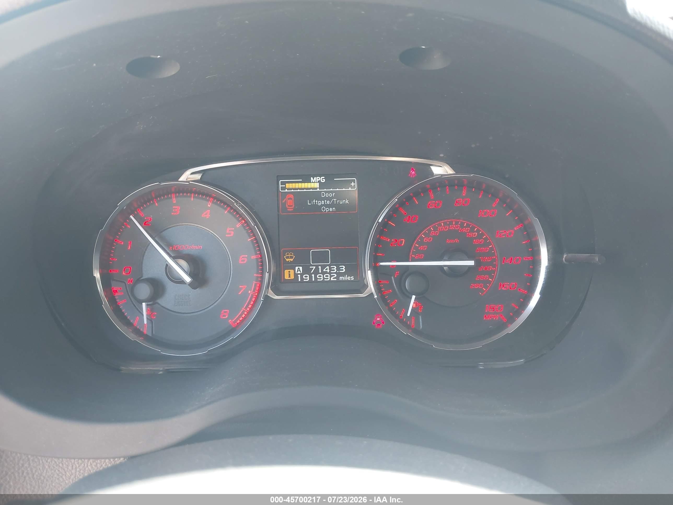 2015 Subaru Wrx   White vin: JF1VA1A62F9834499
