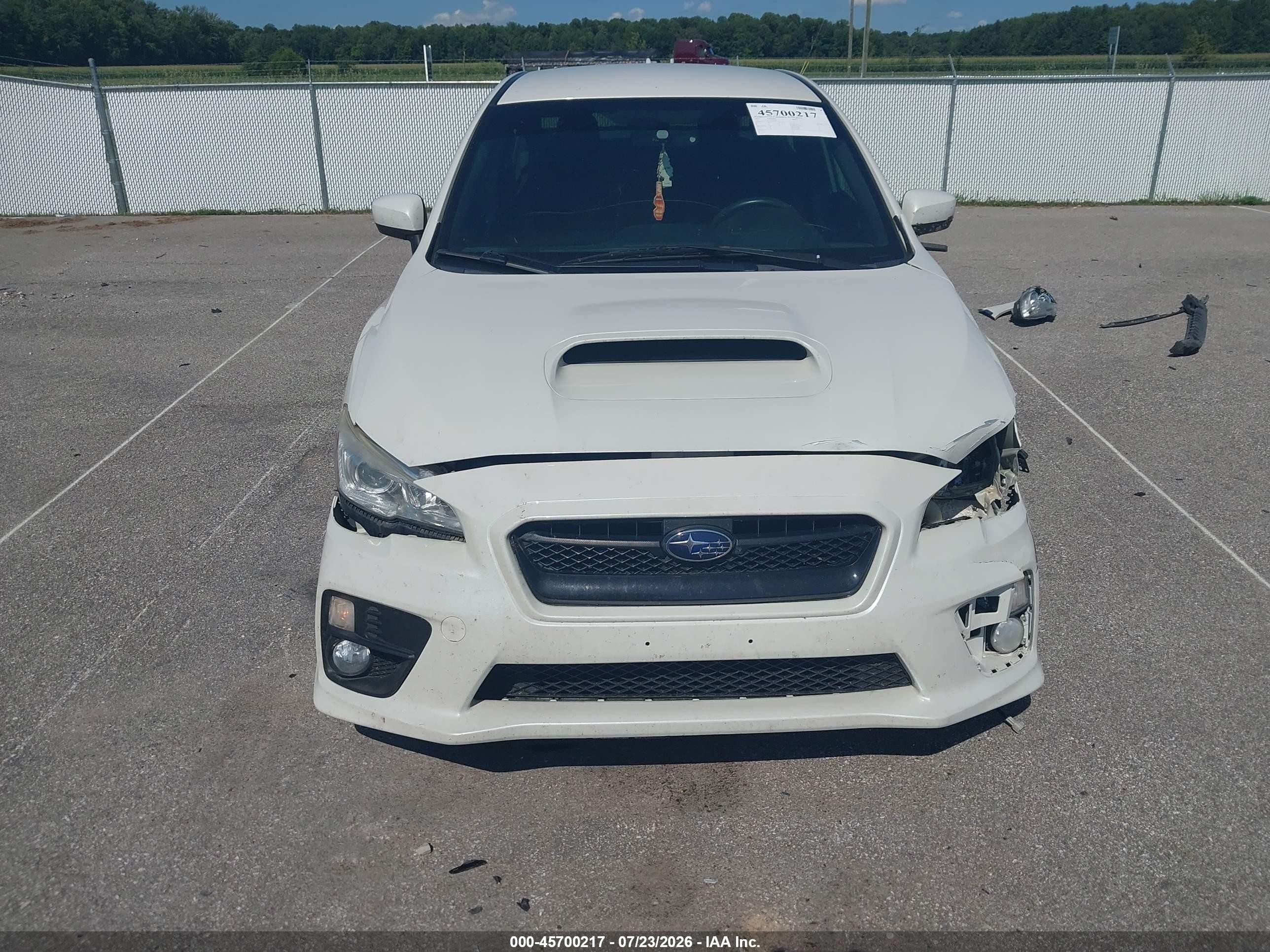2015 Subaru Wrx   White vin: JF1VA1A62F9834499