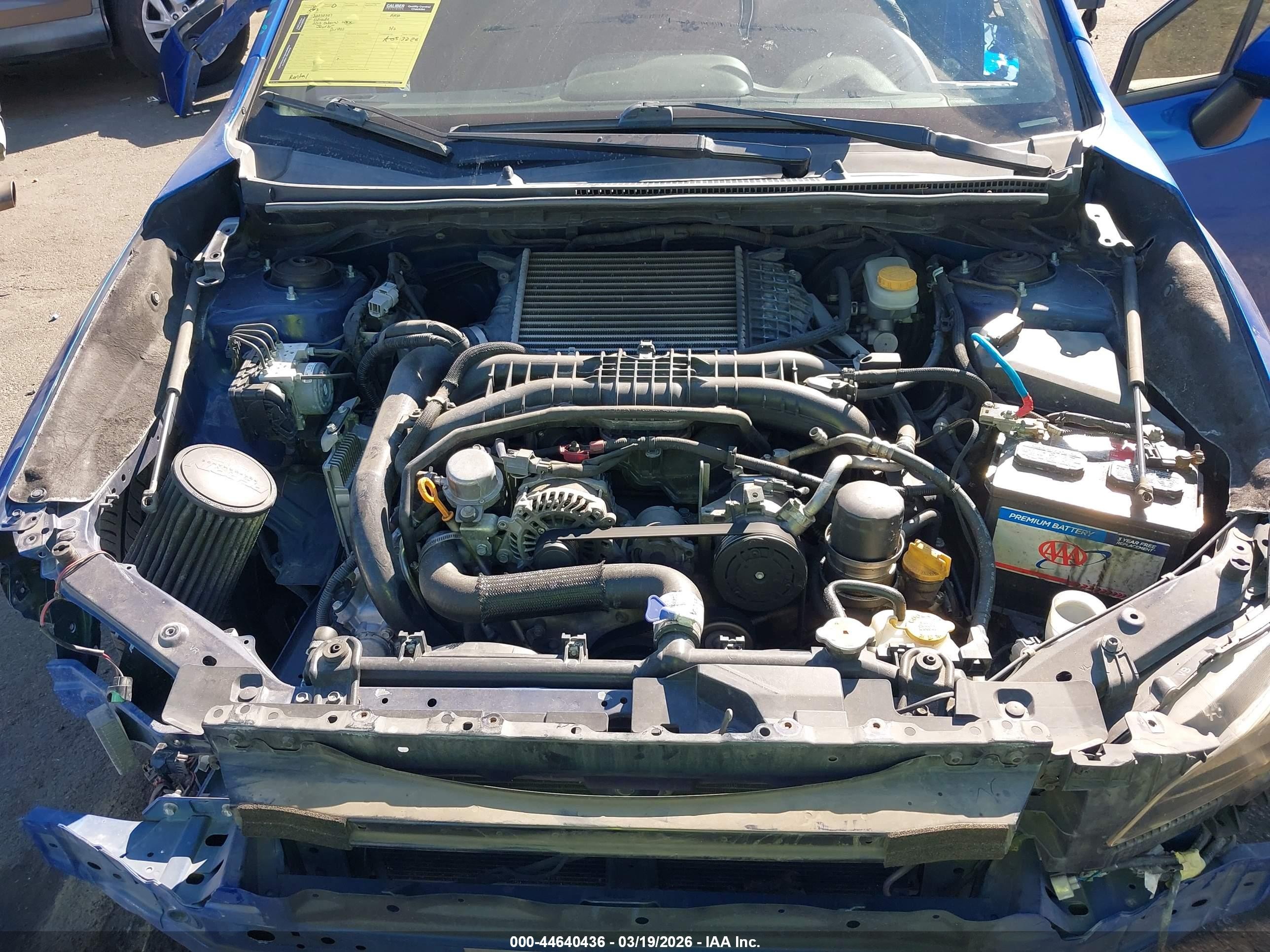 2015 Subaru Wrx   Синий vin: JF1VA1A63F9802774