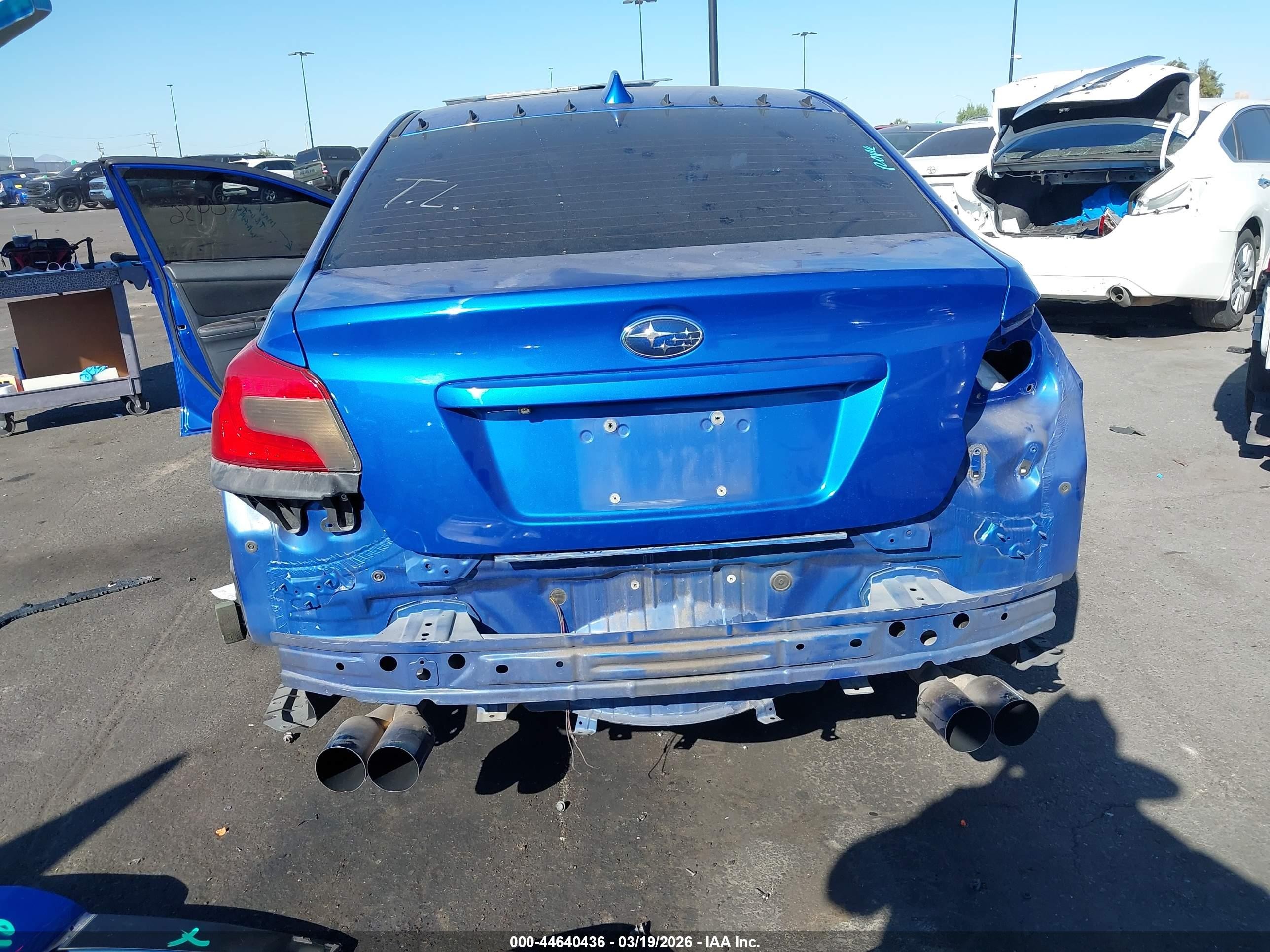 2015 Subaru Wrx   Синий vin: JF1VA1A63F9802774