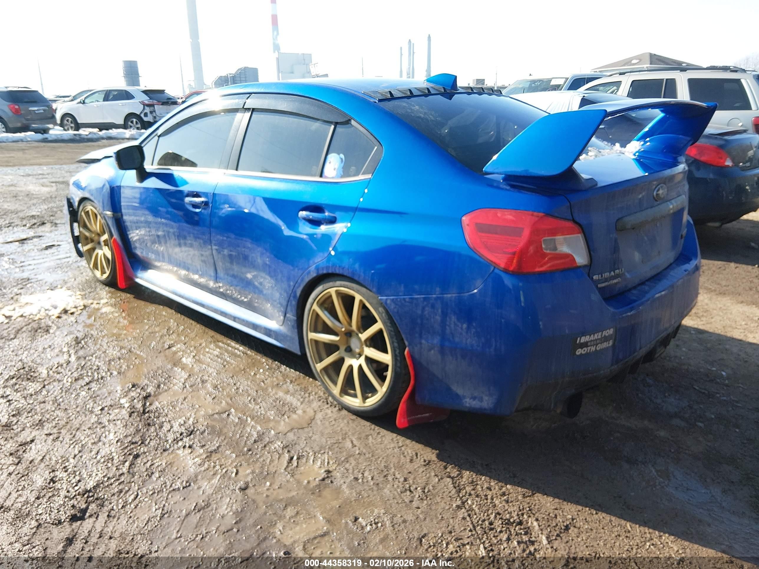 2015 Subaru Wrx   Blue vin: JF1VA1A63F9820420