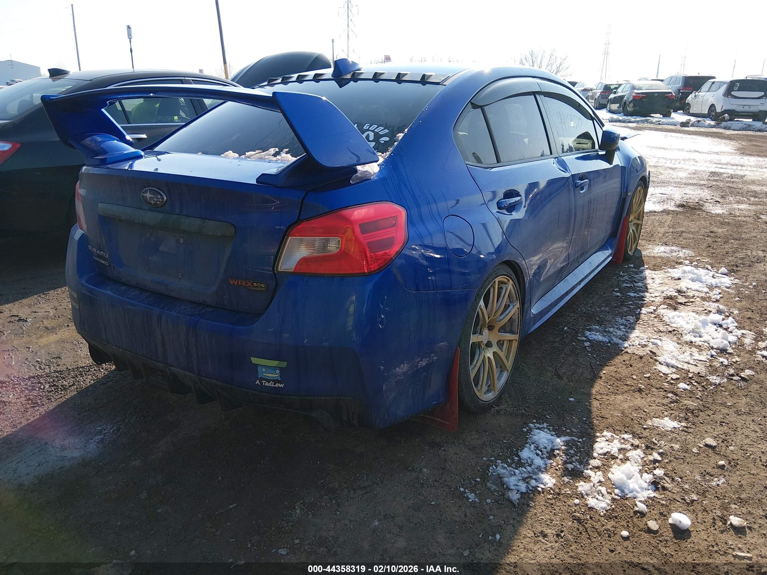 2015 Subaru Wrx   Blue vin: JF1VA1A63F9820420