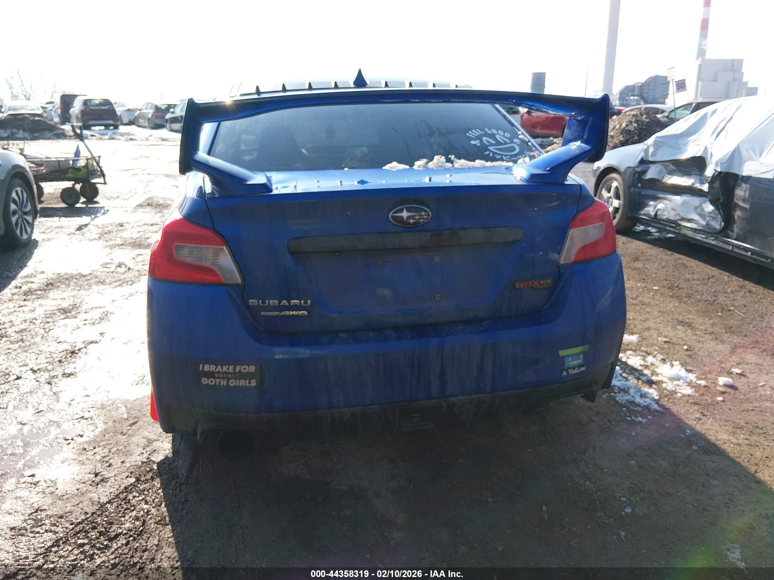 2015 Subaru Wrx   Blue vin: JF1VA1A63F9820420