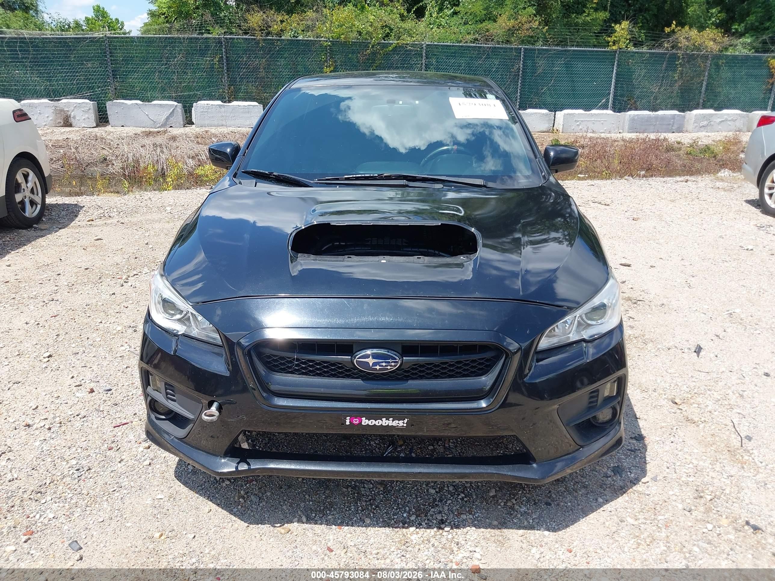 2015 Subaru Wrx   Black vin: JF1VA1A63F9827173