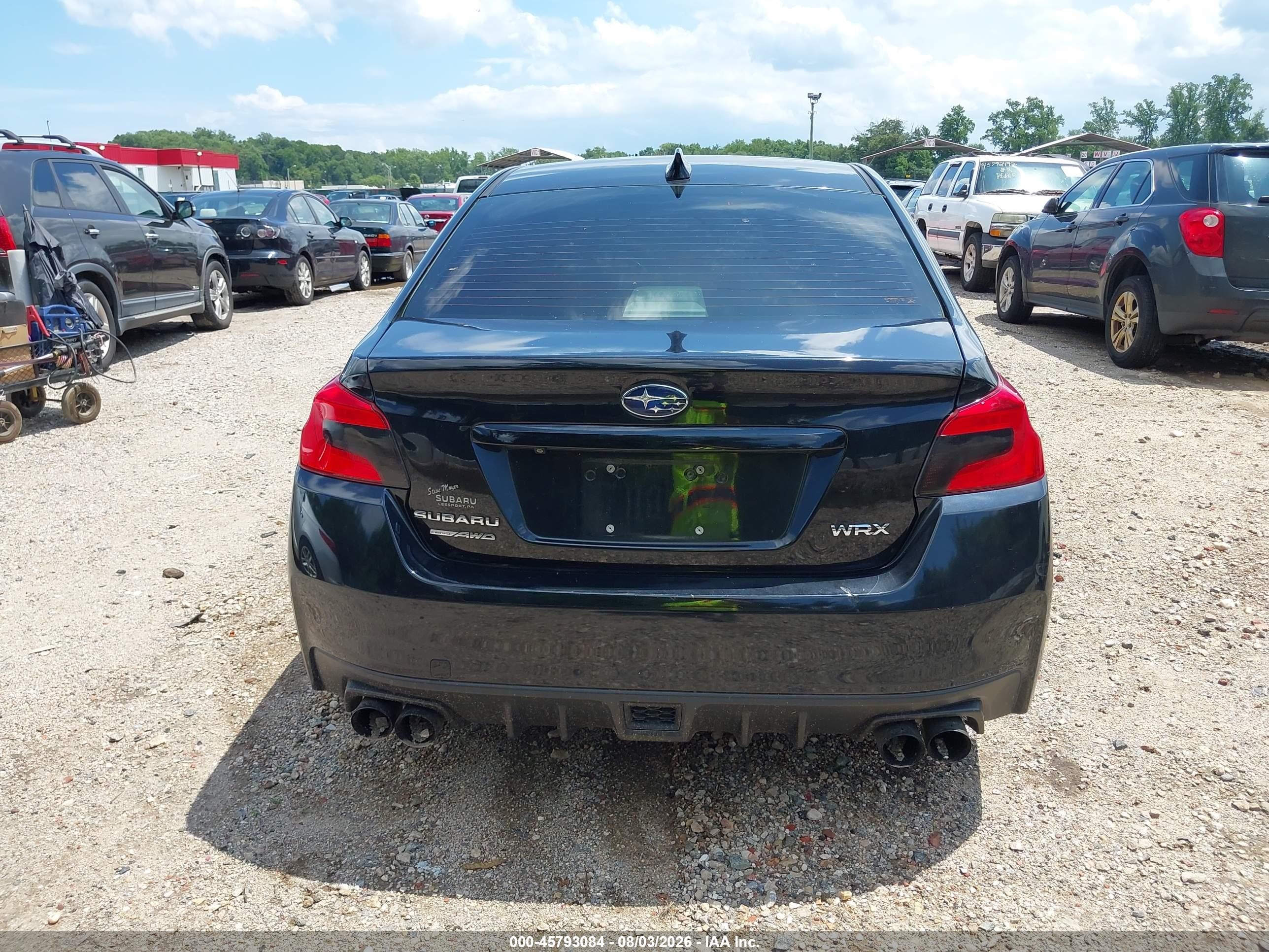 2015 Subaru Wrx   Black vin: JF1VA1A63F9827173