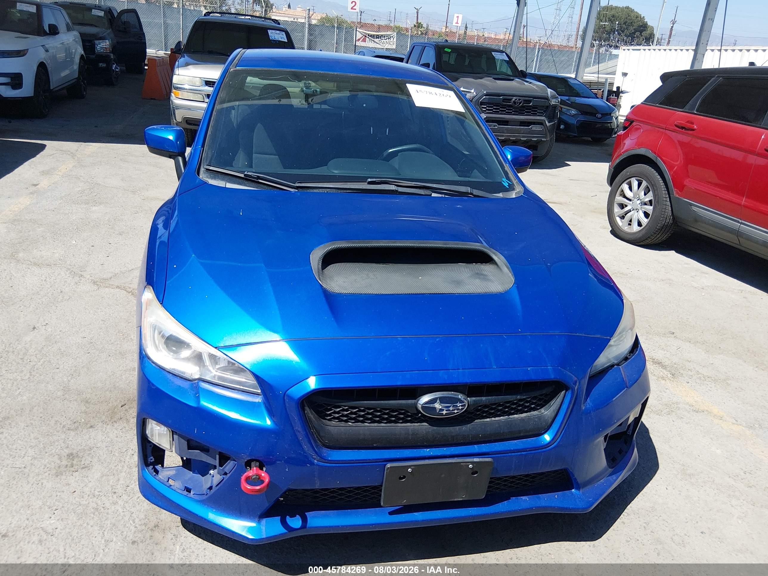 2015 Subaru Wrx   Blue vin: JF1VA1A64F9808423