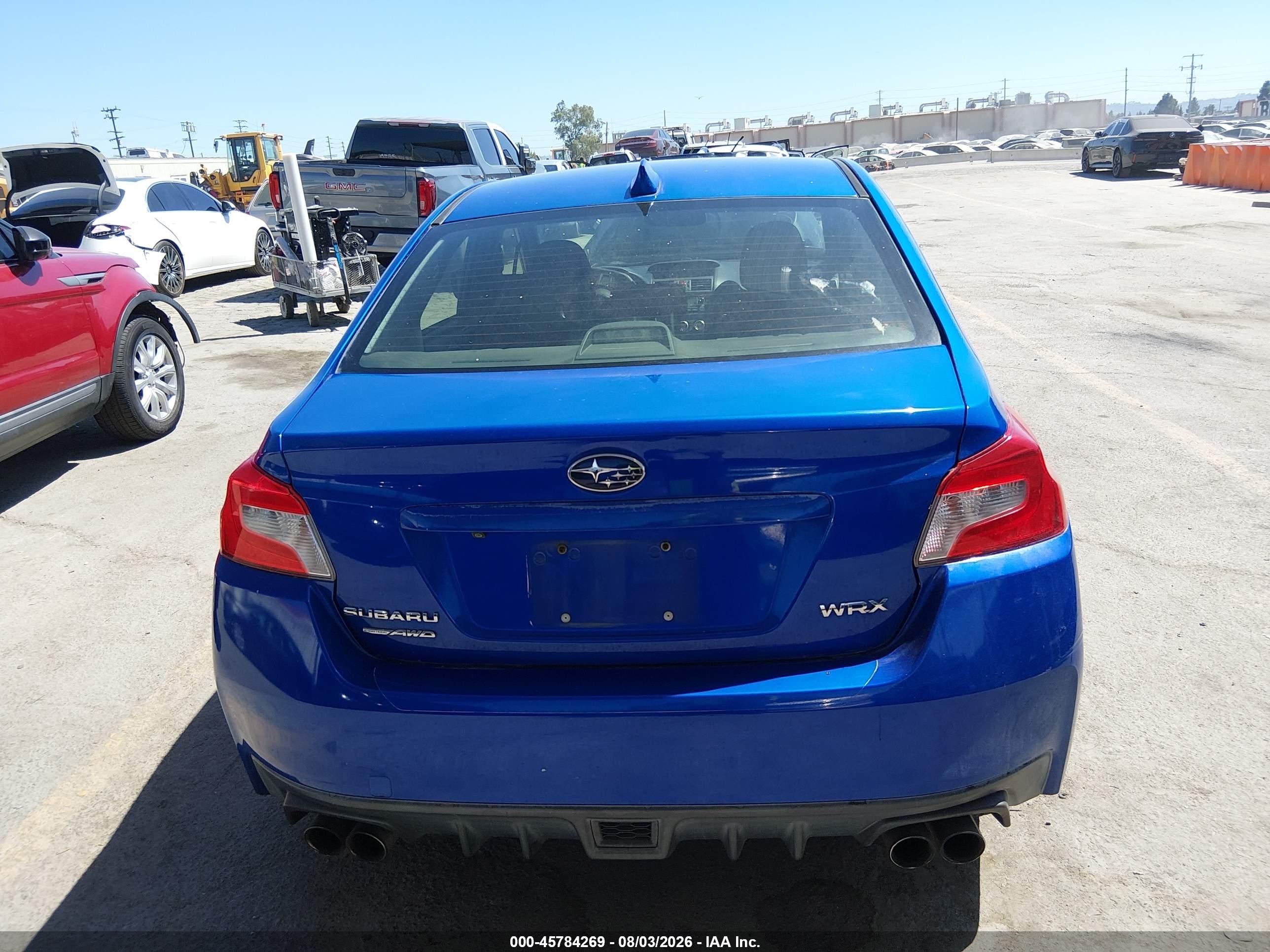 2015 Subaru Wrx   Blue vin: JF1VA1A64F9808423
