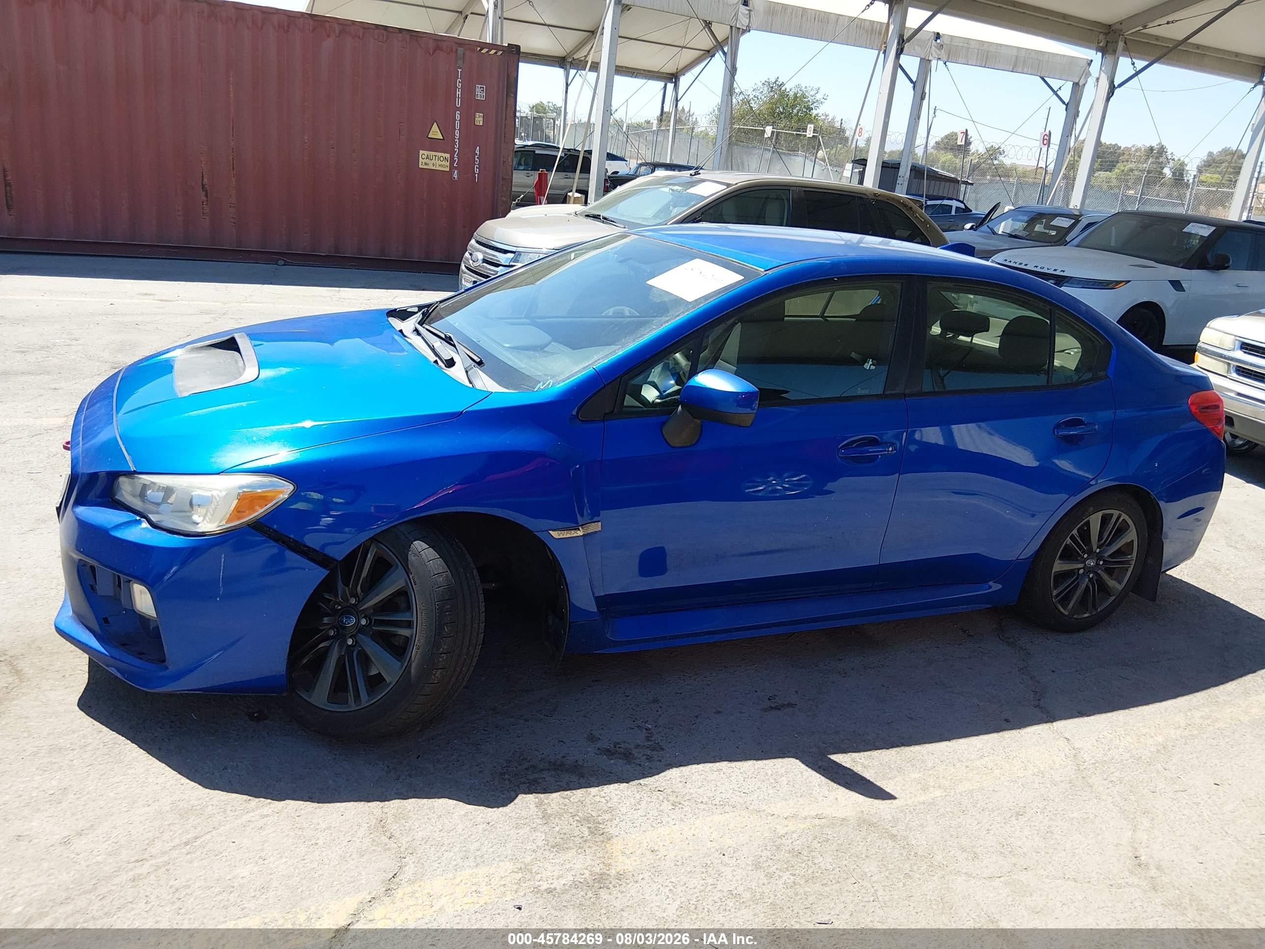 2015 Subaru Wrx   Blue vin: JF1VA1A64F9808423