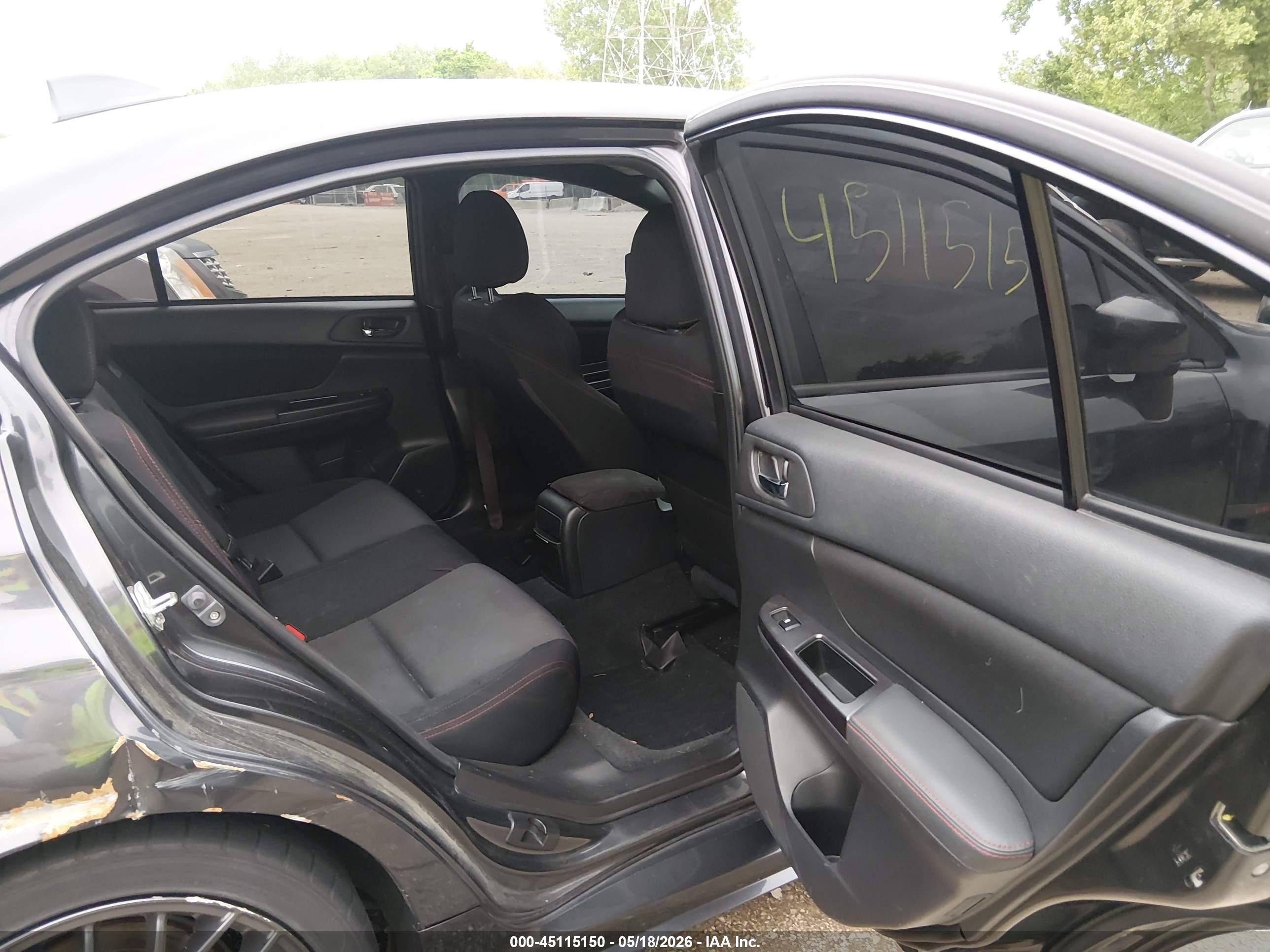 2015 Subaru Wrx   Серый vin: JF1VA1A64F9817638