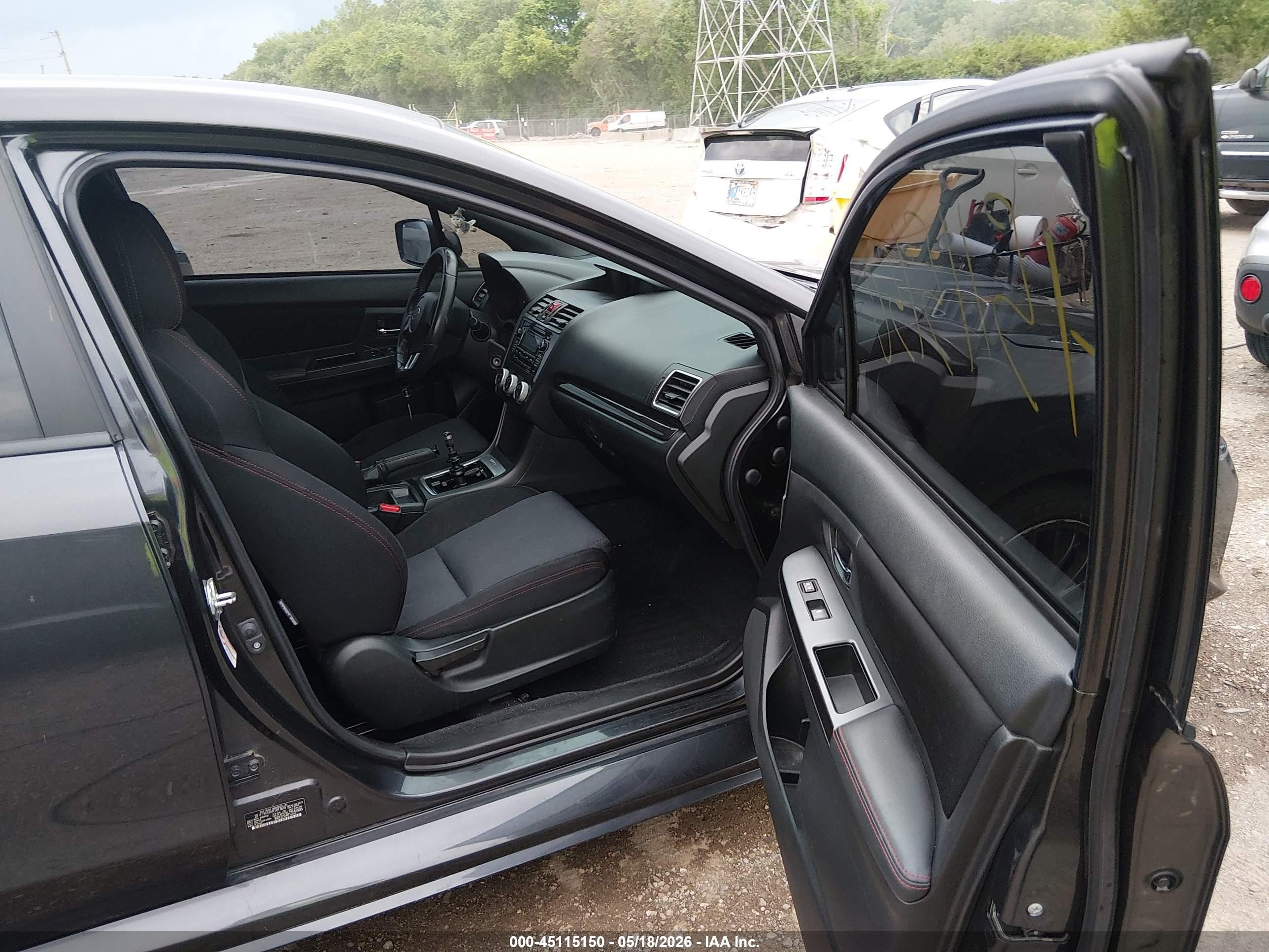 2015 Subaru Wrx   Серый vin: JF1VA1A64F9817638