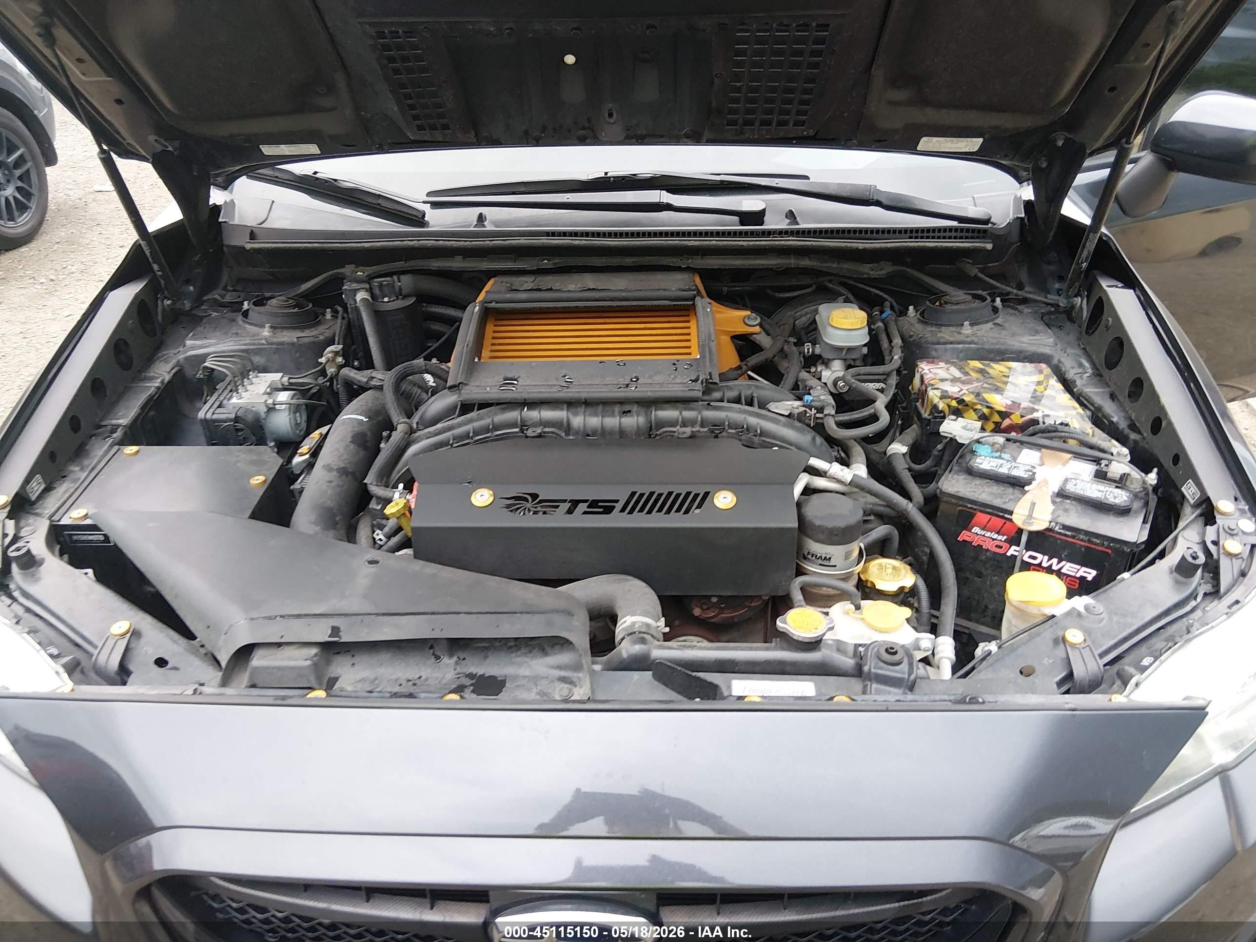 2015 Subaru Wrx   Серый vin: JF1VA1A64F9817638