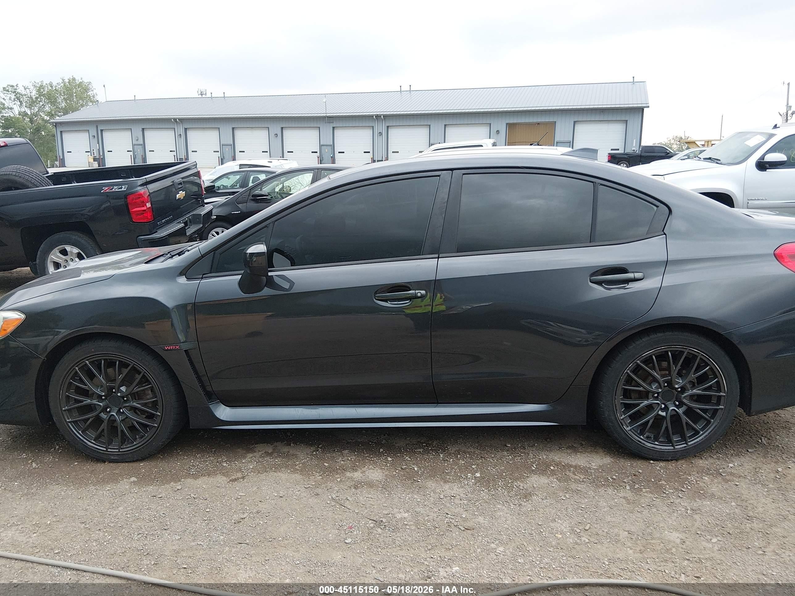 2015 Subaru Wrx   Серый vin: JF1VA1A64F9817638