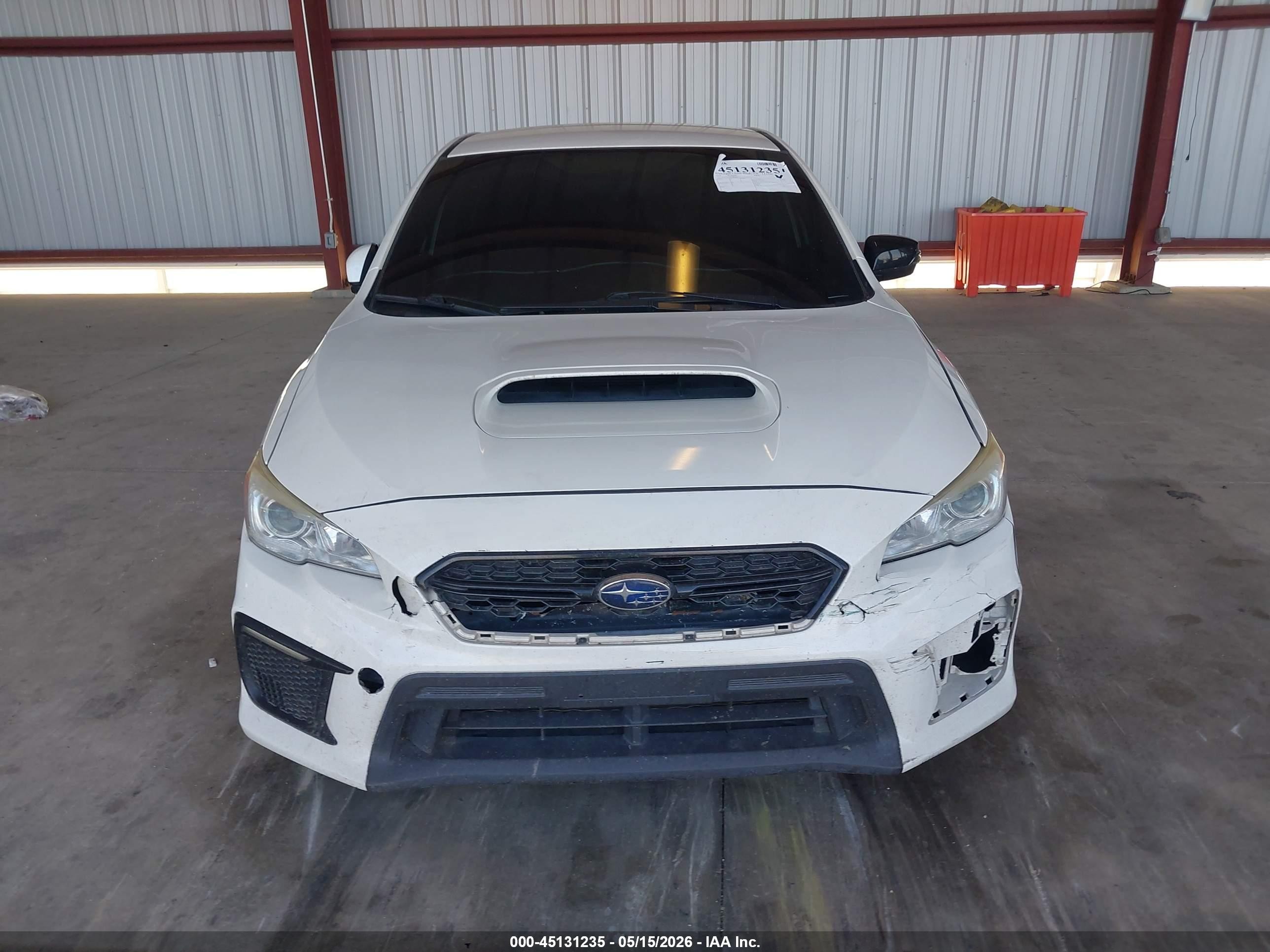 2019 Subaru Wrx   White vin: JF1VA1A64K9809405