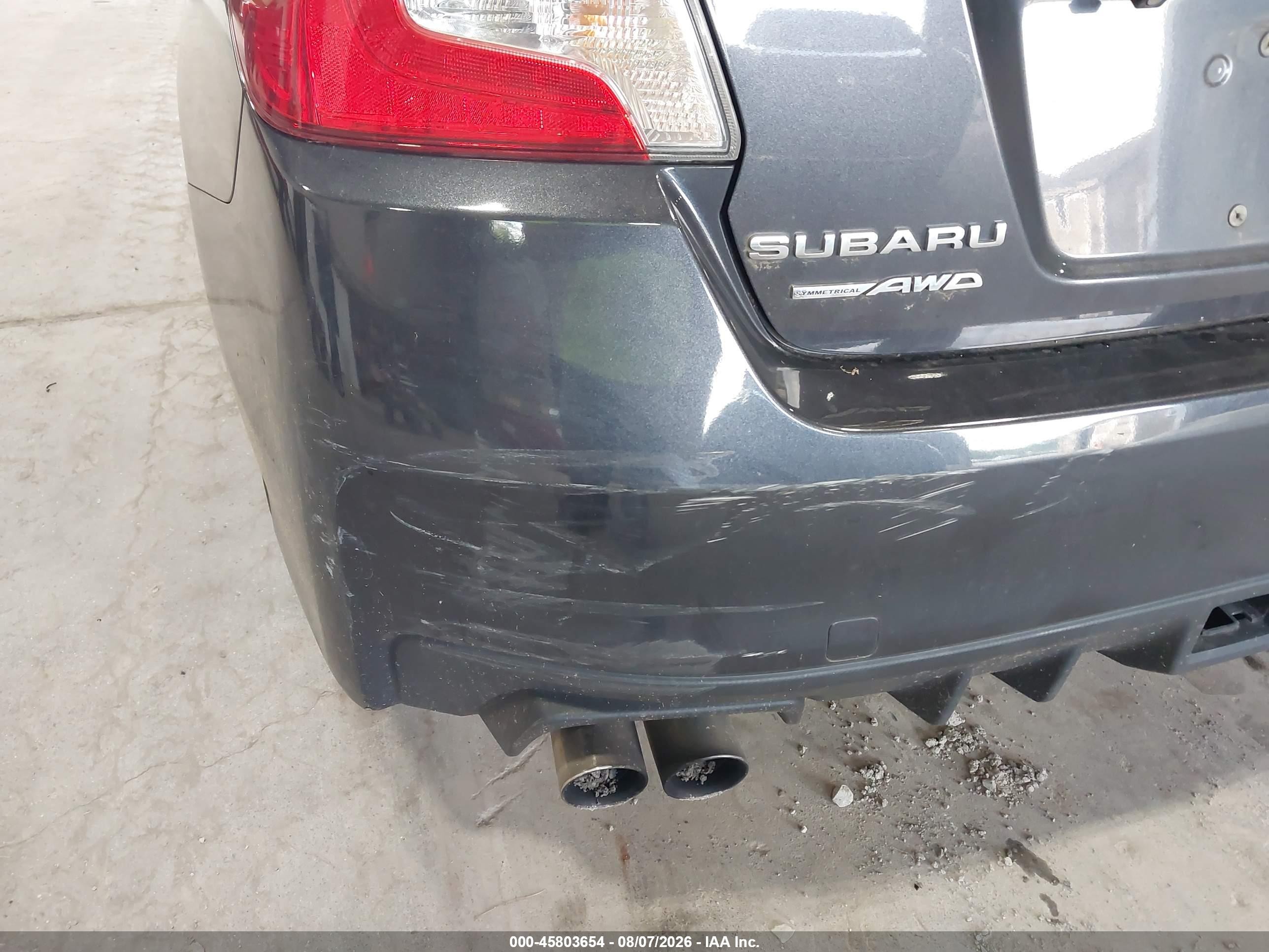 2015 Subaru Wrx   Gray vin: JF1VA1A66F9824378