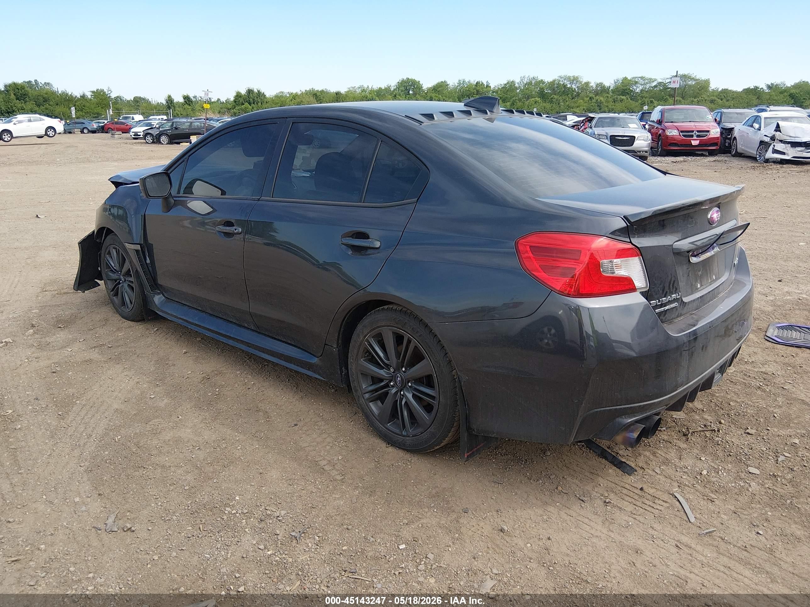 2018 Subaru Wrx   Серый vin: JF1VA1A68J9801502