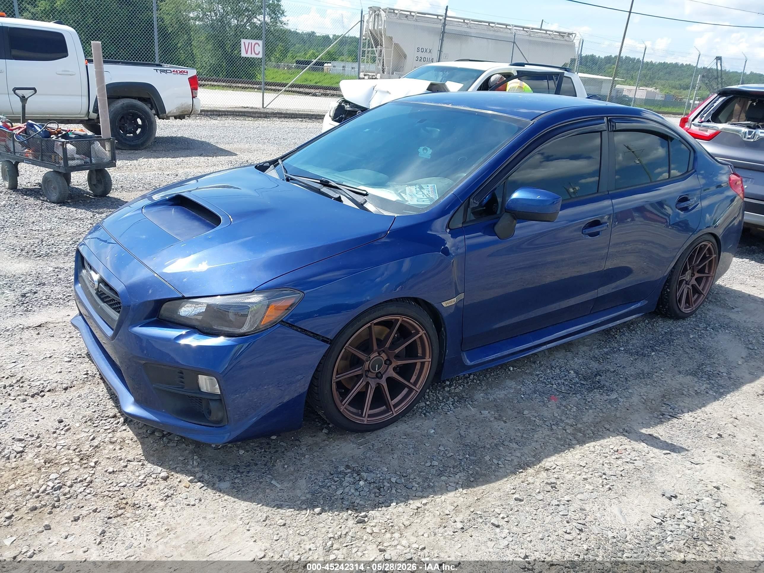 2015 Subaru Wrx Синий vin: JF1VA1A69F9801693