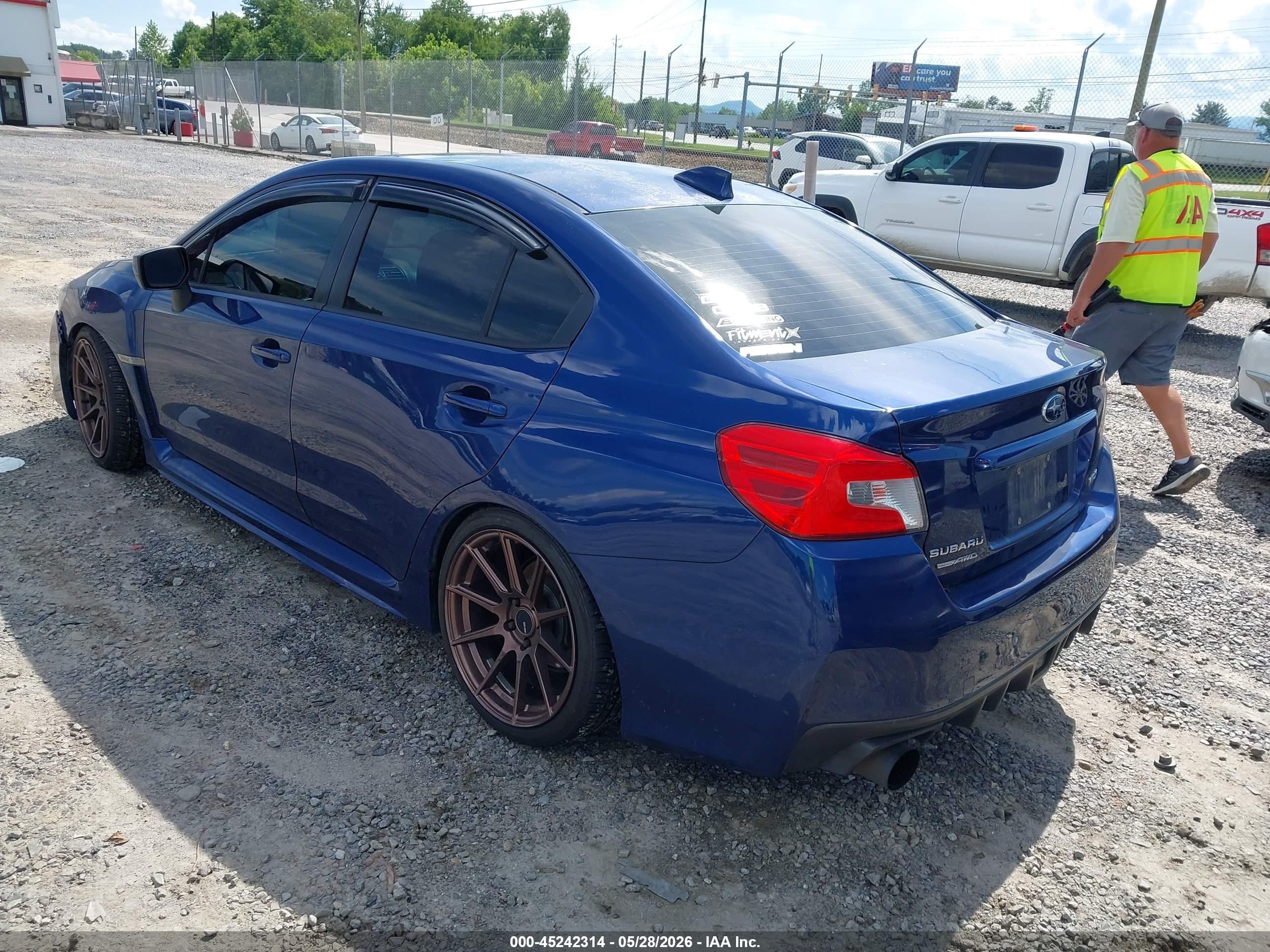 2015 Subaru Wrx Синий vin: JF1VA1A69F9801693