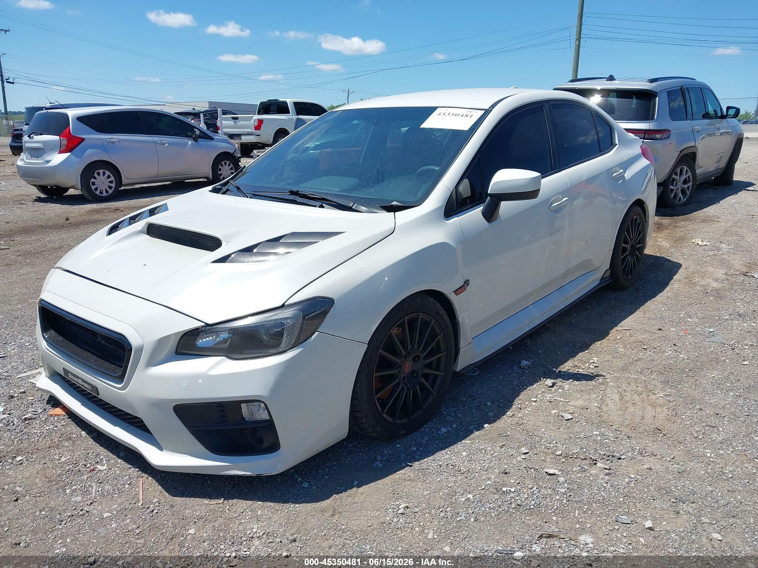 2015 Subaru Wrx   Белый vin: JF1VA1A69F9824794