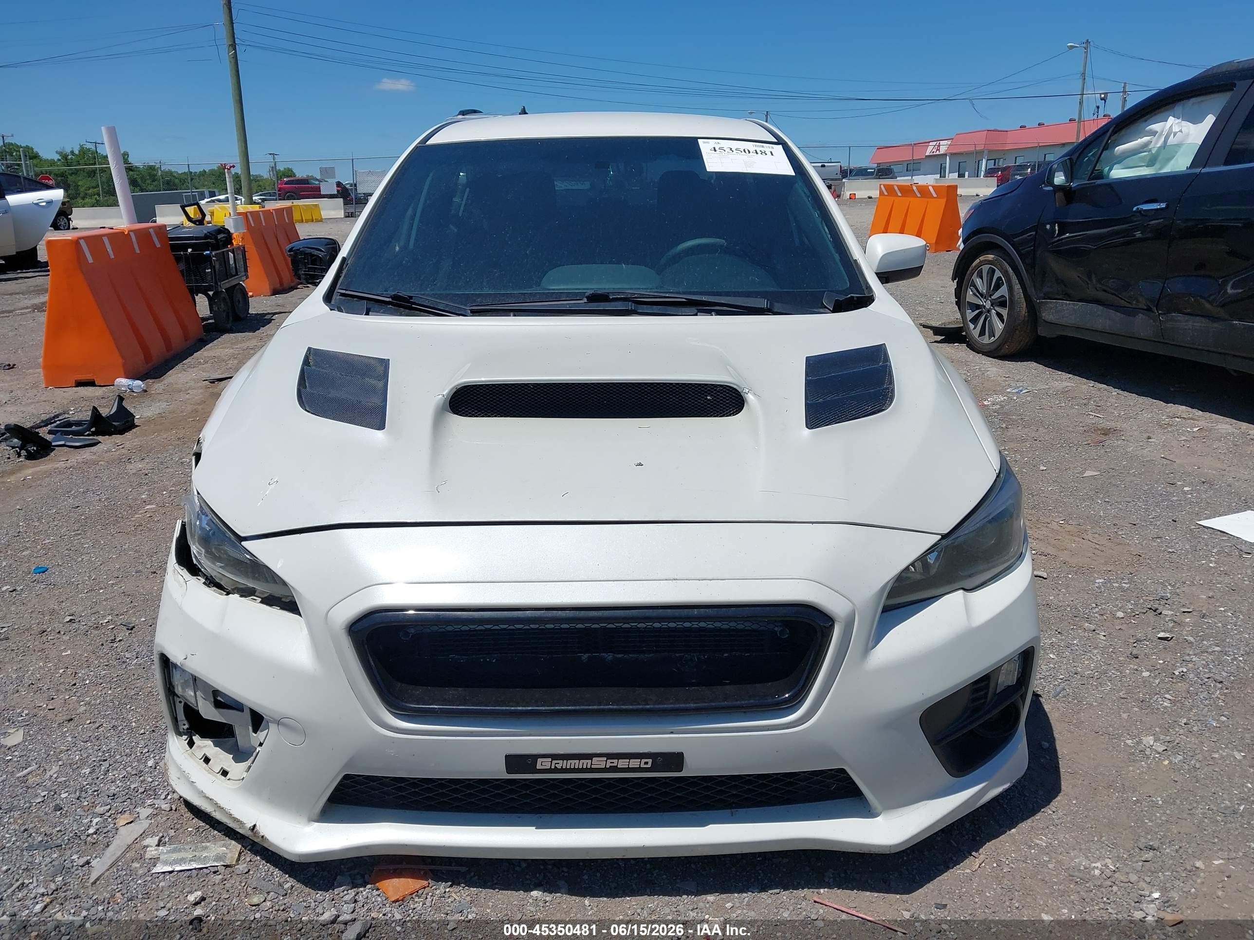 2015 Subaru Wrx   Белый vin: JF1VA1A69F9824794