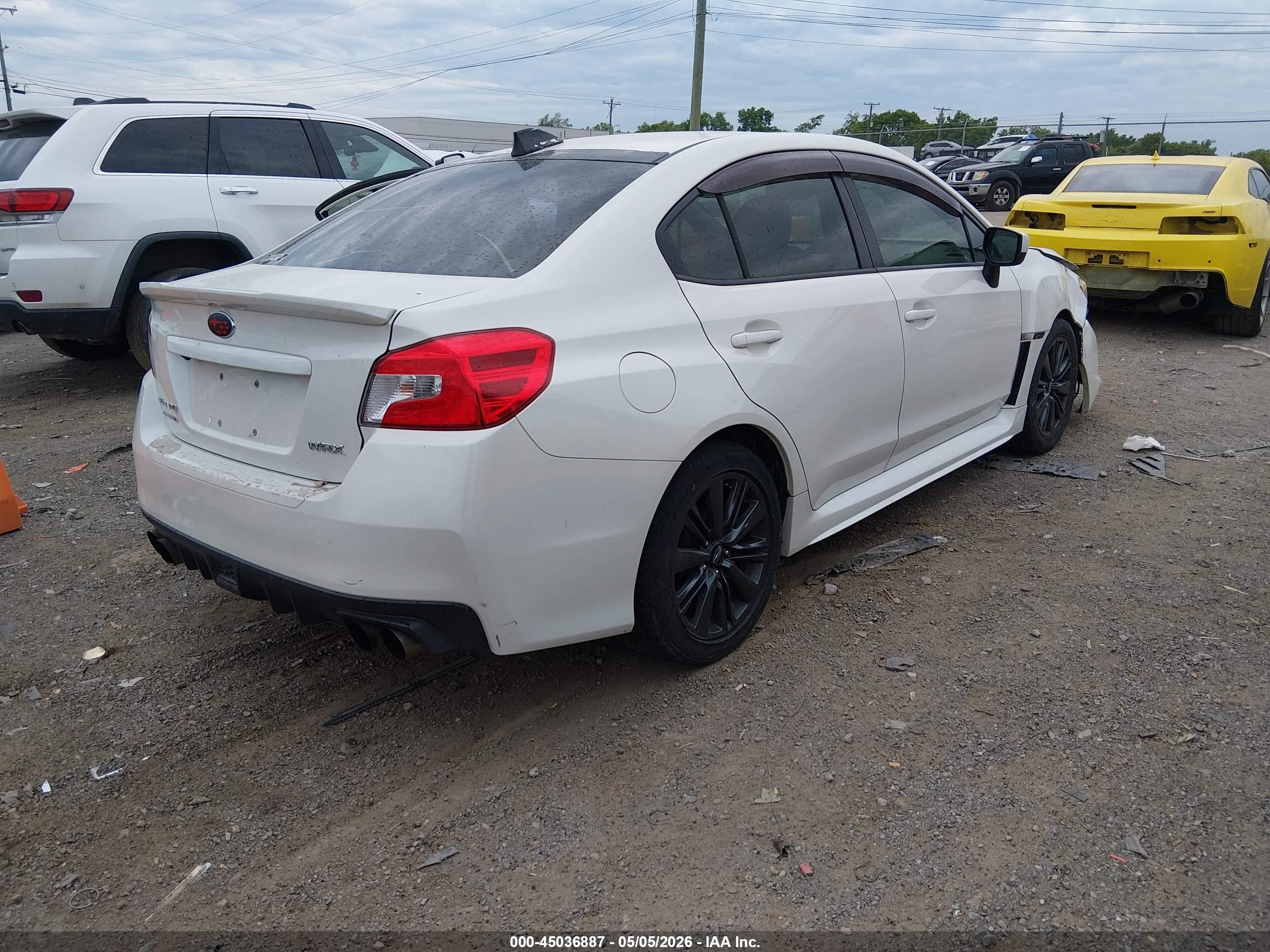 2015 Subaru Wrx   White vin: JF1VA1A69F9833964