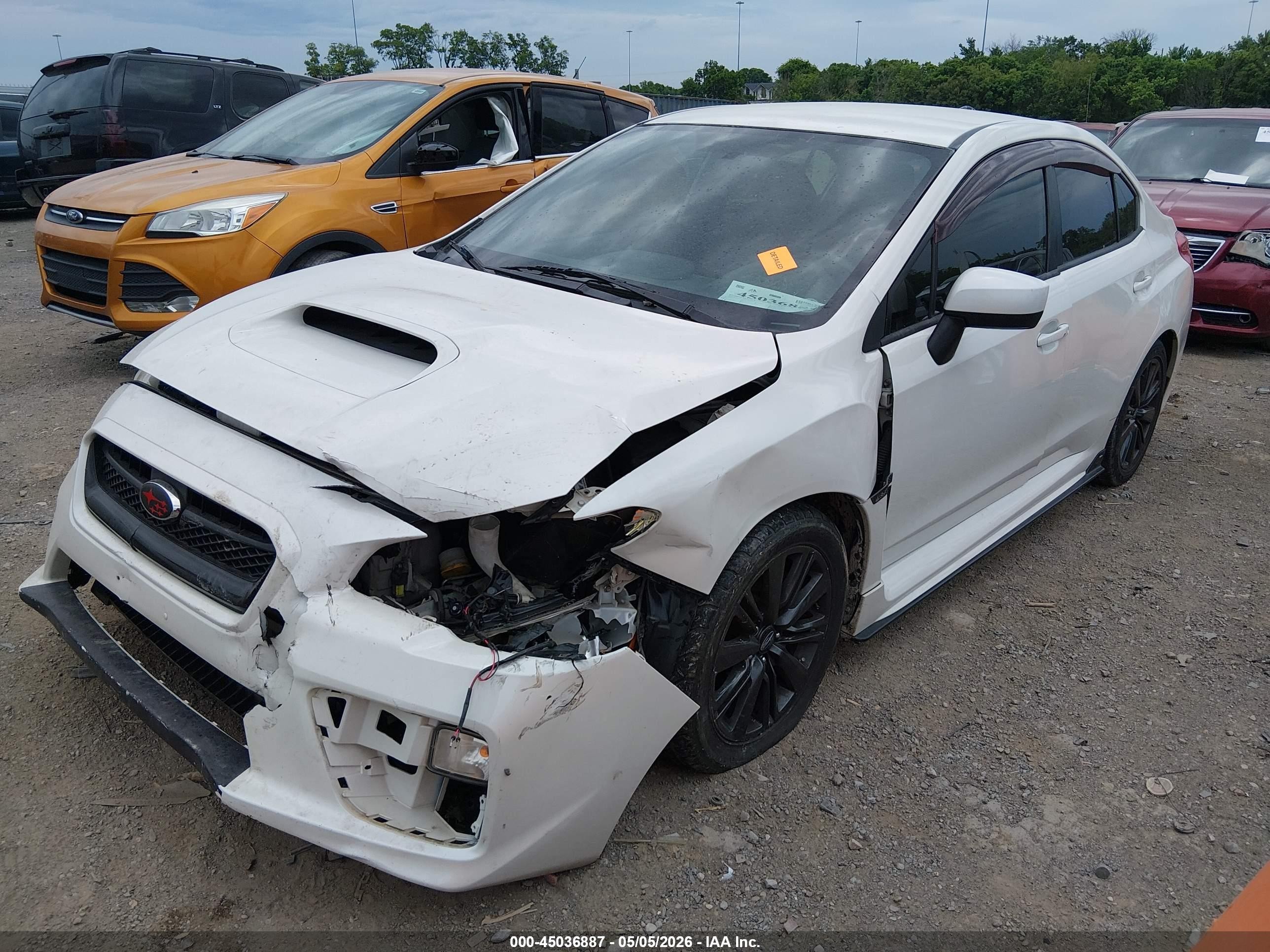 2015 Subaru Wrx   White vin: JF1VA1A69F9833964