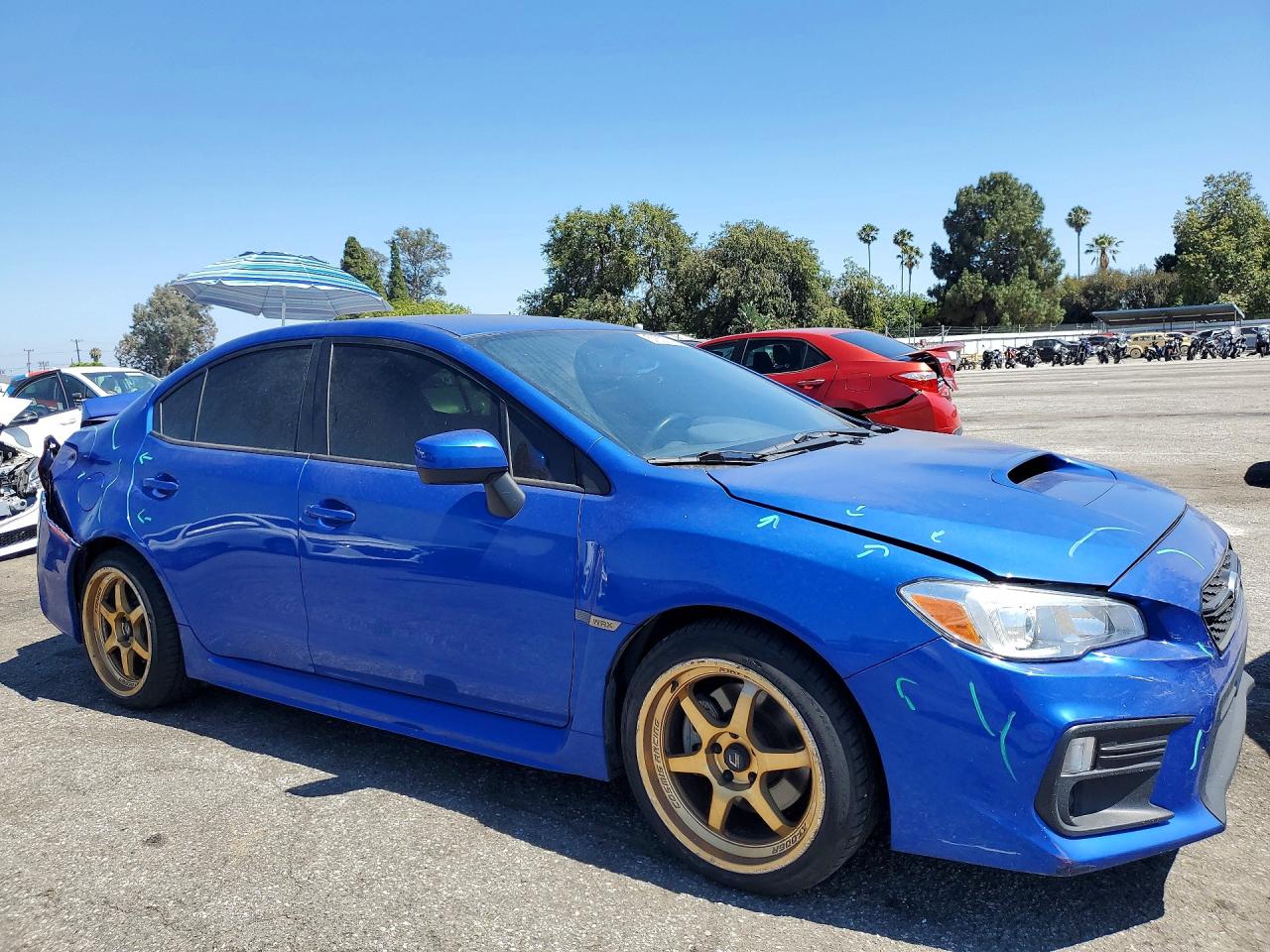 2020 Subaru Wrx Blue vin: JF1VA1A69L9832633