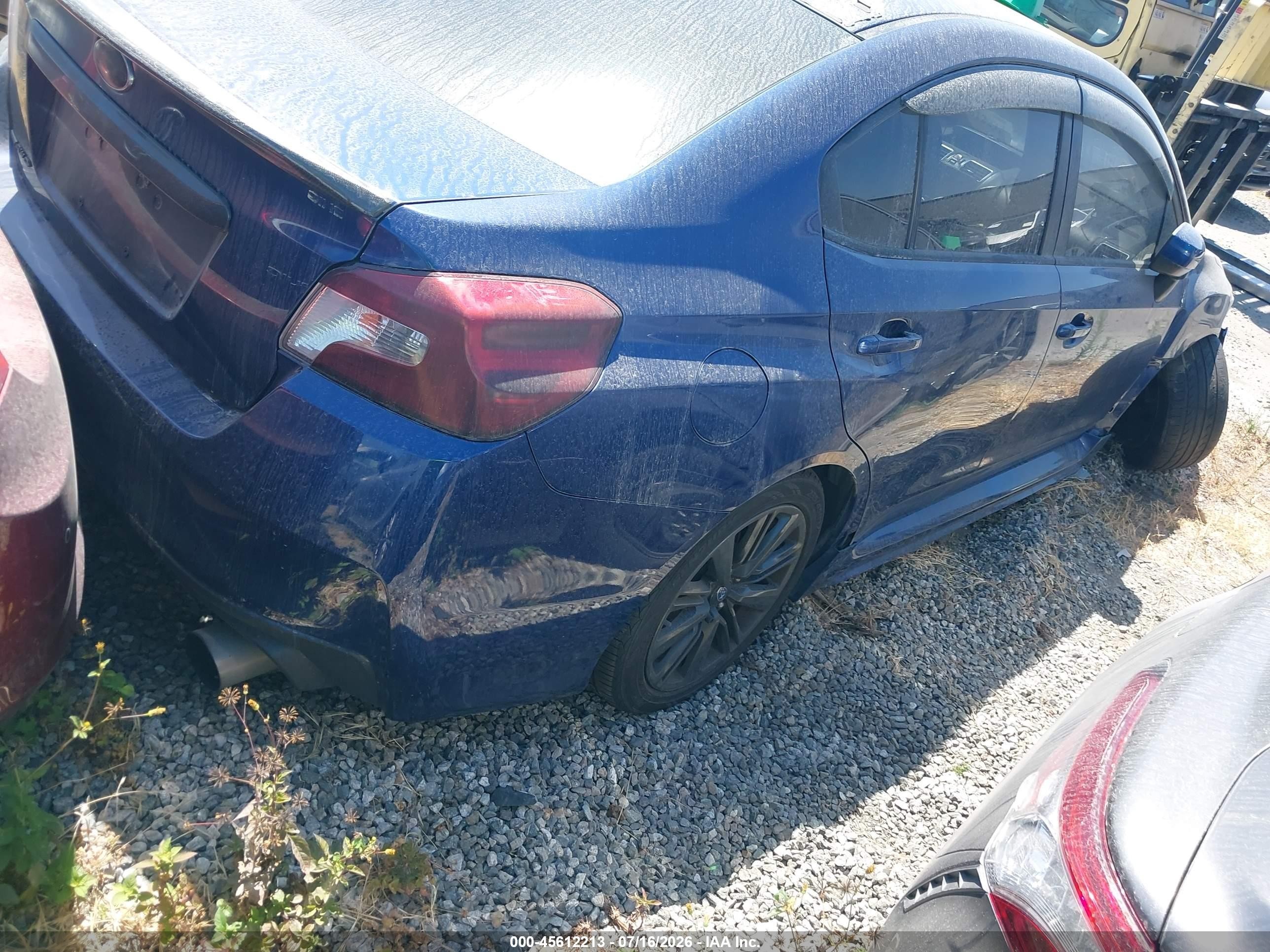 2015 Subaru Wrx   Blue vin: JF1VA1A6XF9807891