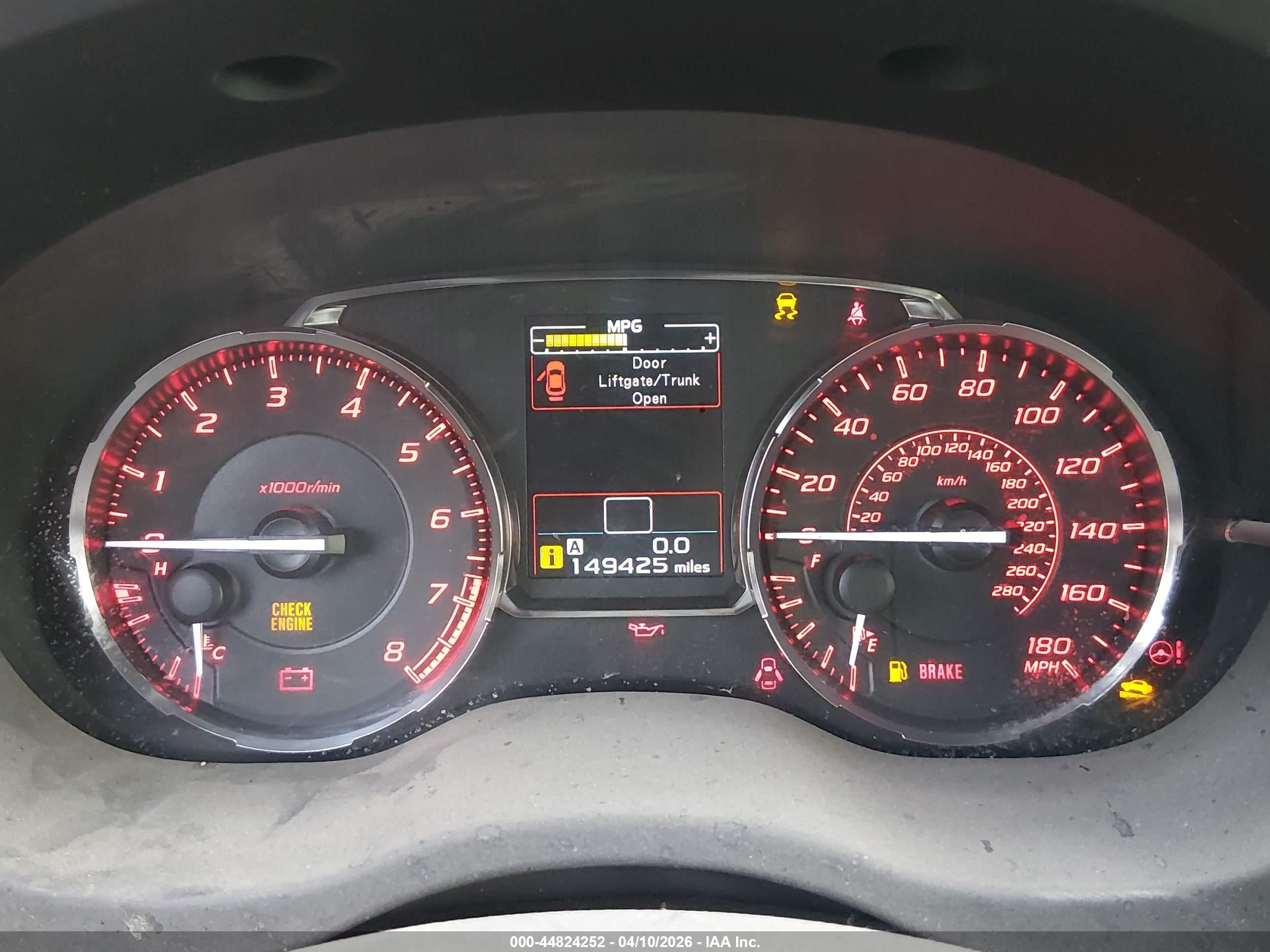 2015 Subaru Wrx   Dark Blue vin: JF1VA1A6XF9832659