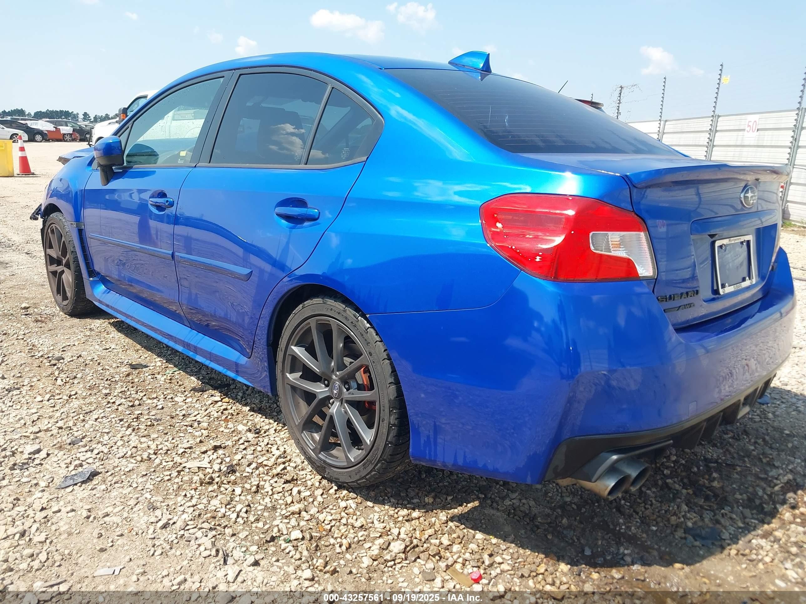 2018 Subaru Wrx Premium Blue vin: JF1VA1B65J9801357