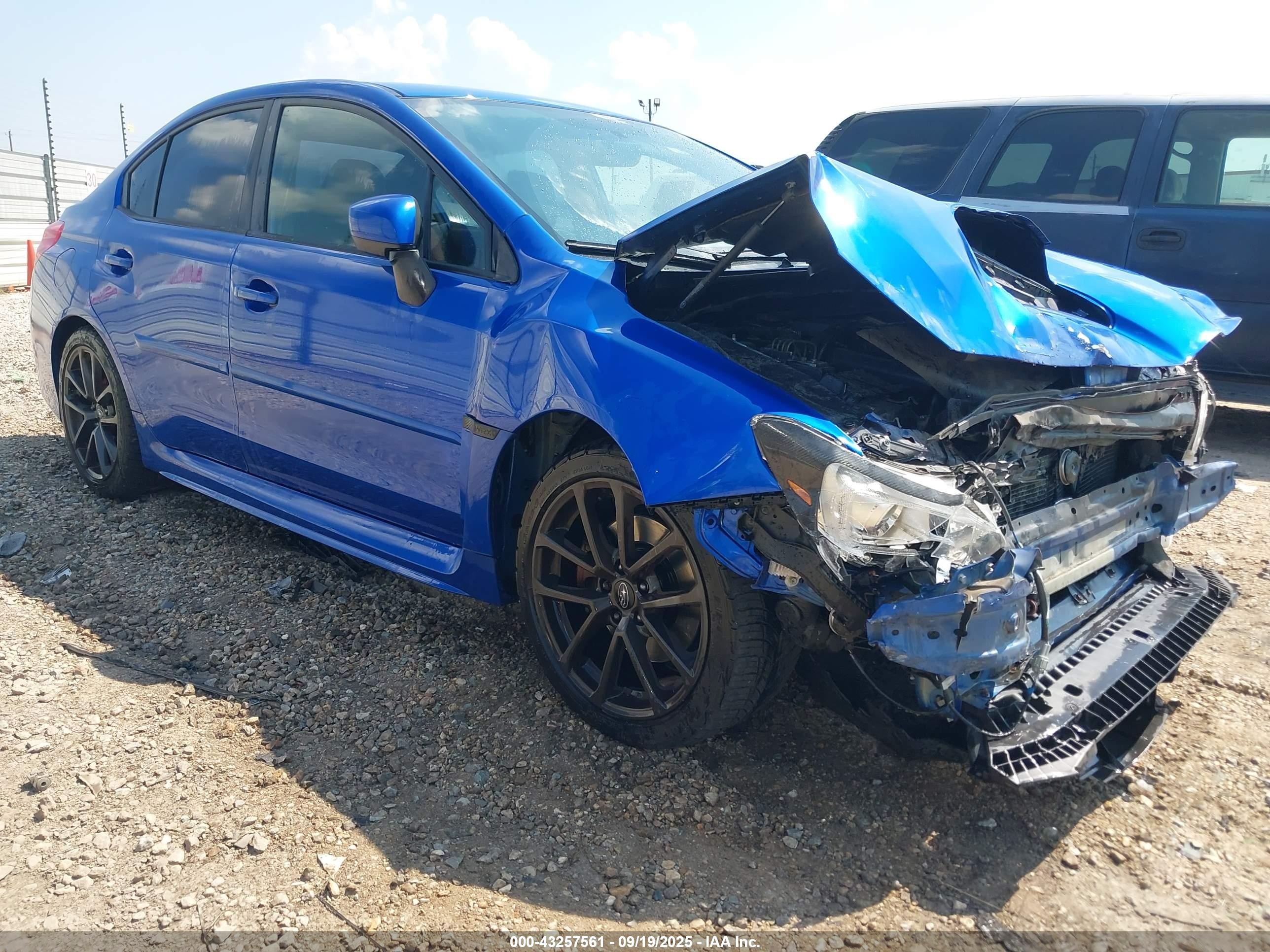 2018 Subaru Wrx Premium Blue vin: JF1VA1B65J9801357