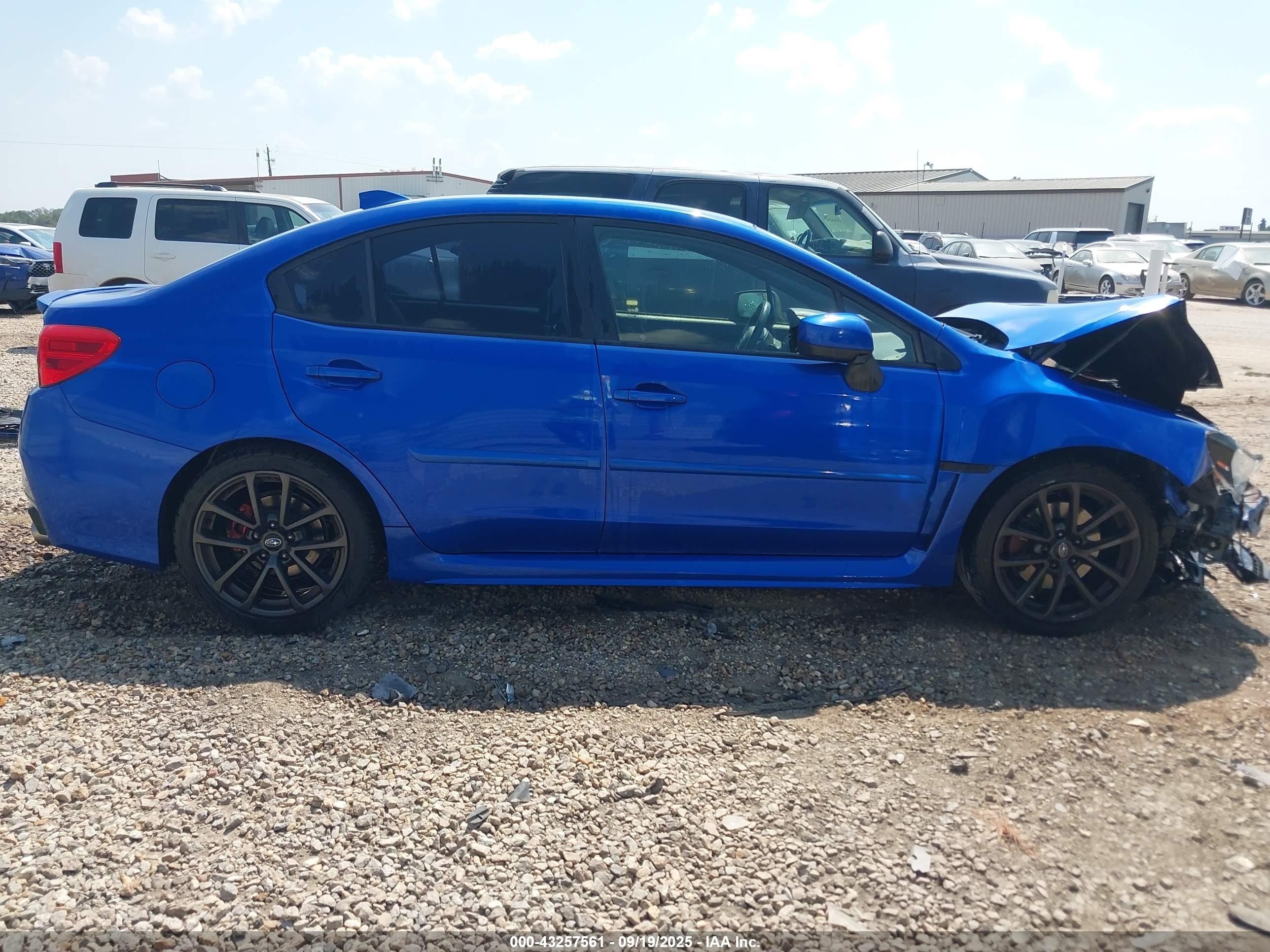 2018 Subaru Wrx Premium Blue vin: JF1VA1B65J9801357
